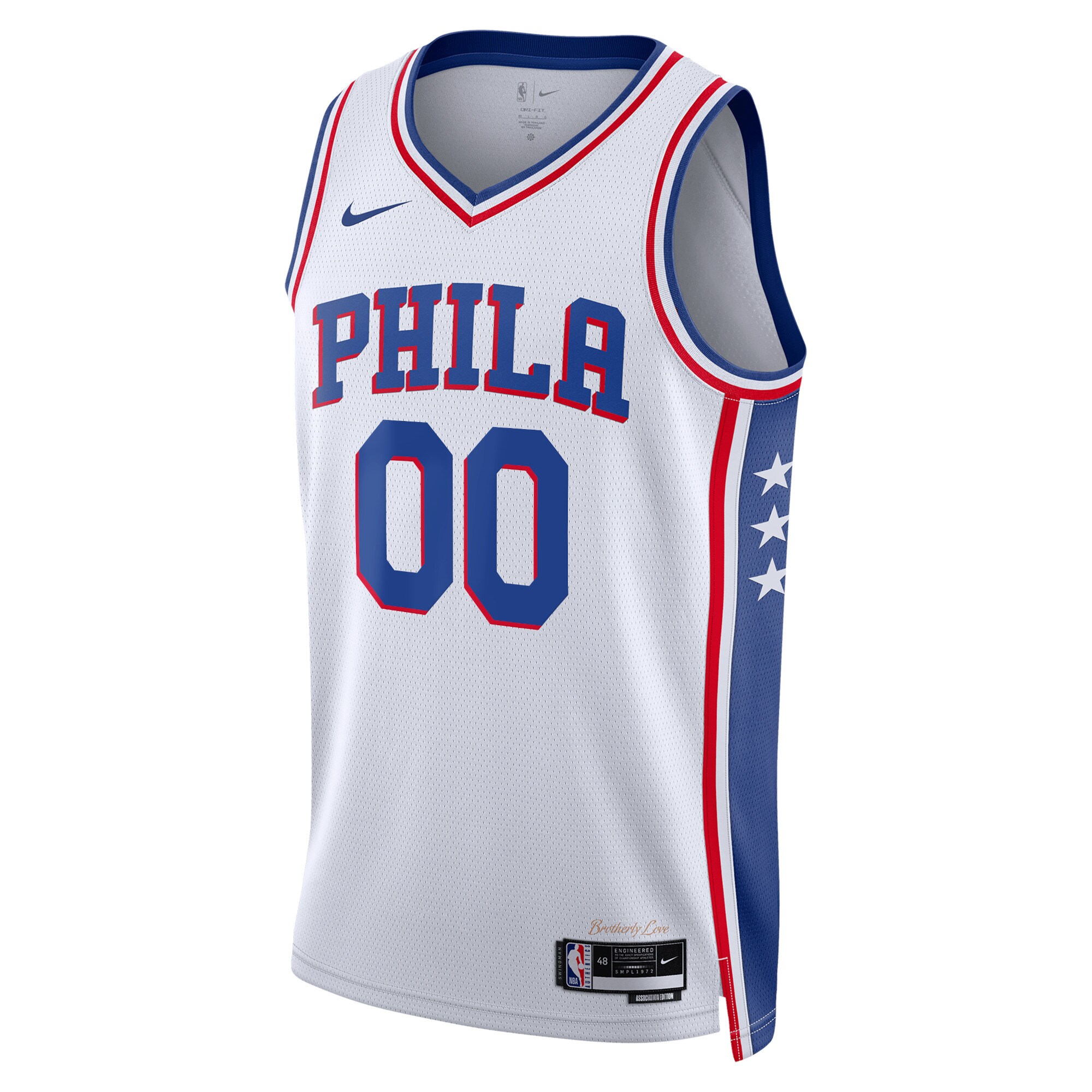 Philadelphia 76ers Unisex 2022\/23 Swingman Custom Jersey White - Association Edition