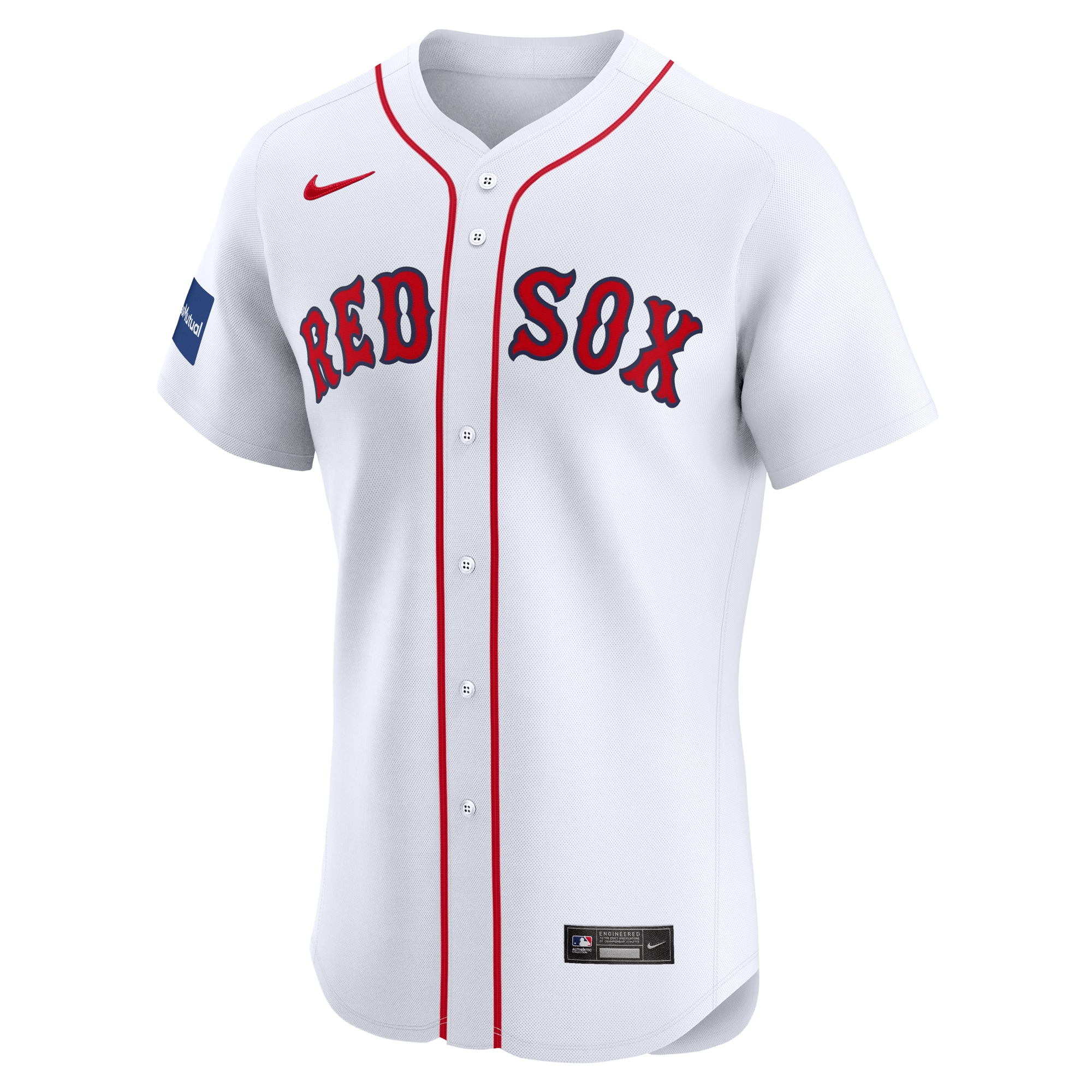 Boston Red Sox  Home Elite Custom Patch Jersey - White