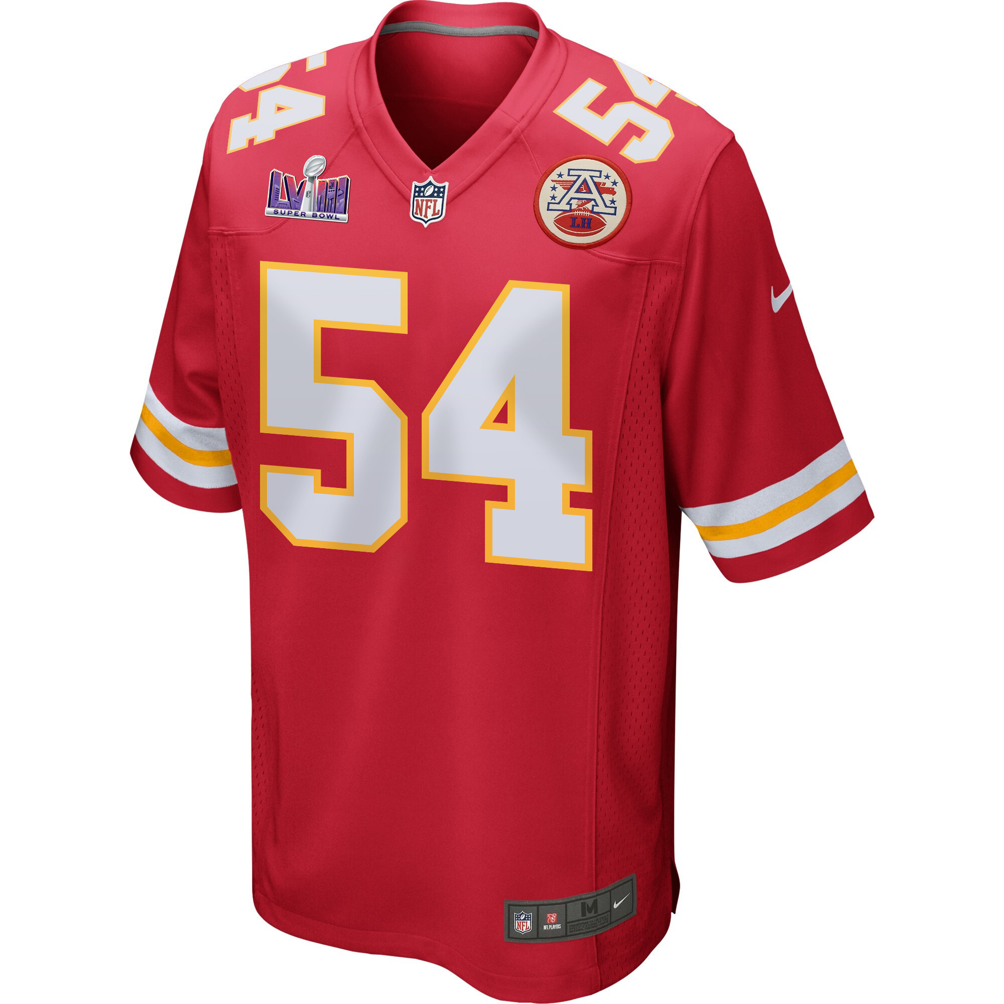 Leo Chenal 54 Kansas City Chiefs Super Bowl LVIII Patch Game Men Jersey - Red