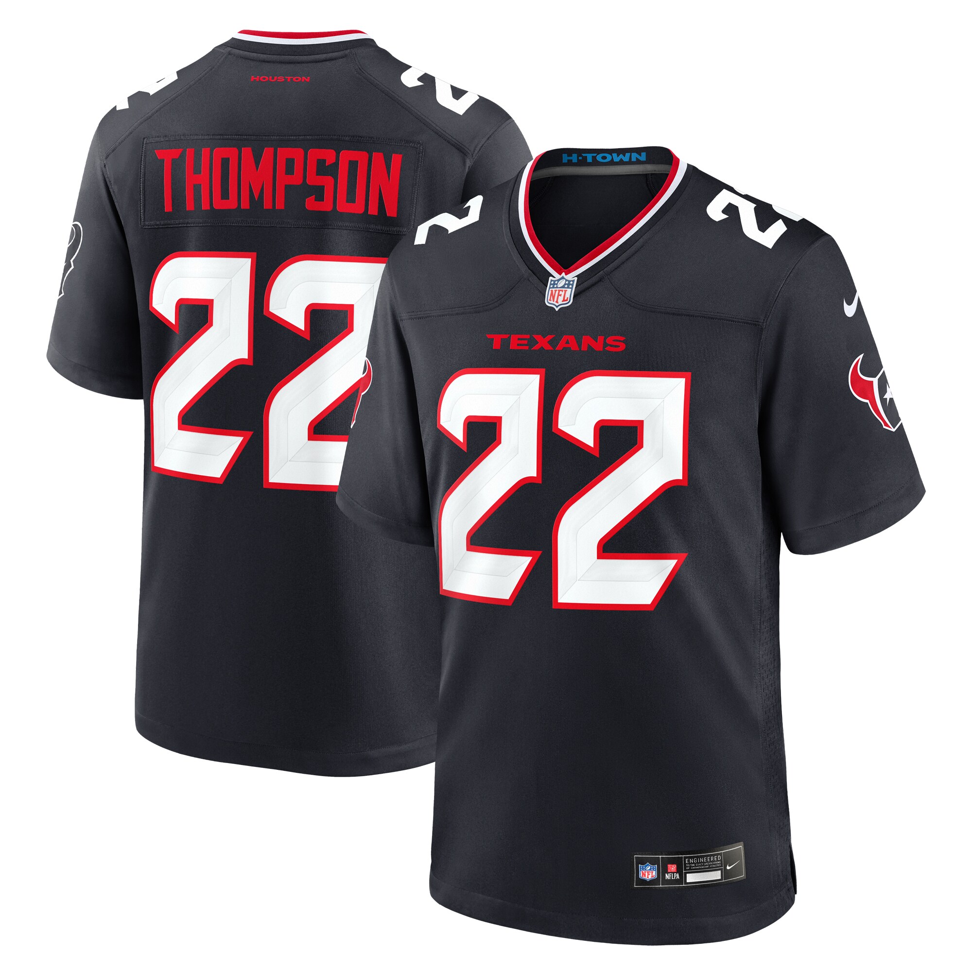 Josh Thompson Houston Texans  Team Game Jersey -  Navy