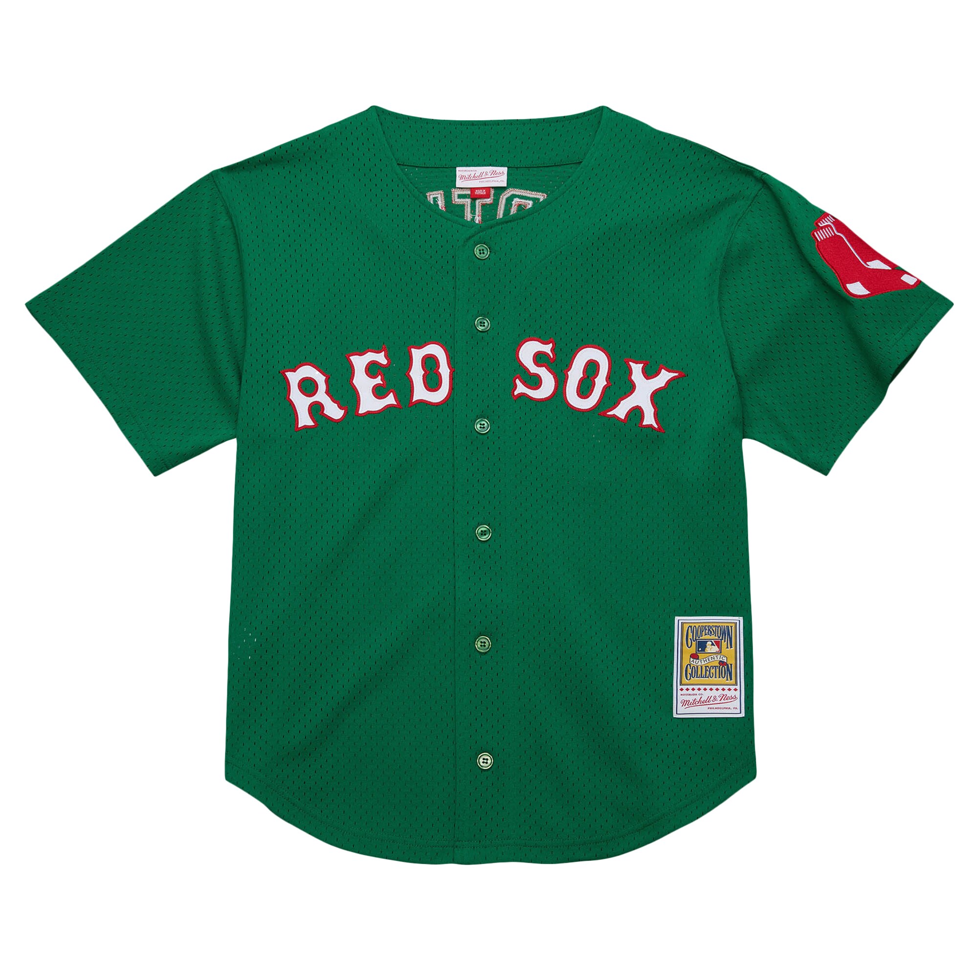 David Ortiz Boston Red Sox Mitchell & Ness Youth Cooperstown CollectionMesh Batting Practice Jersey - Green