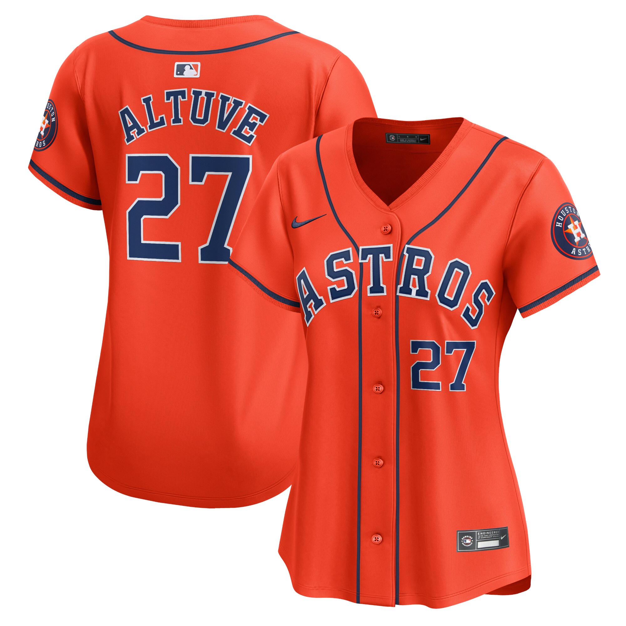Jose Altuve Houston Astros Women's Alternate Limited Player Jersey Orange