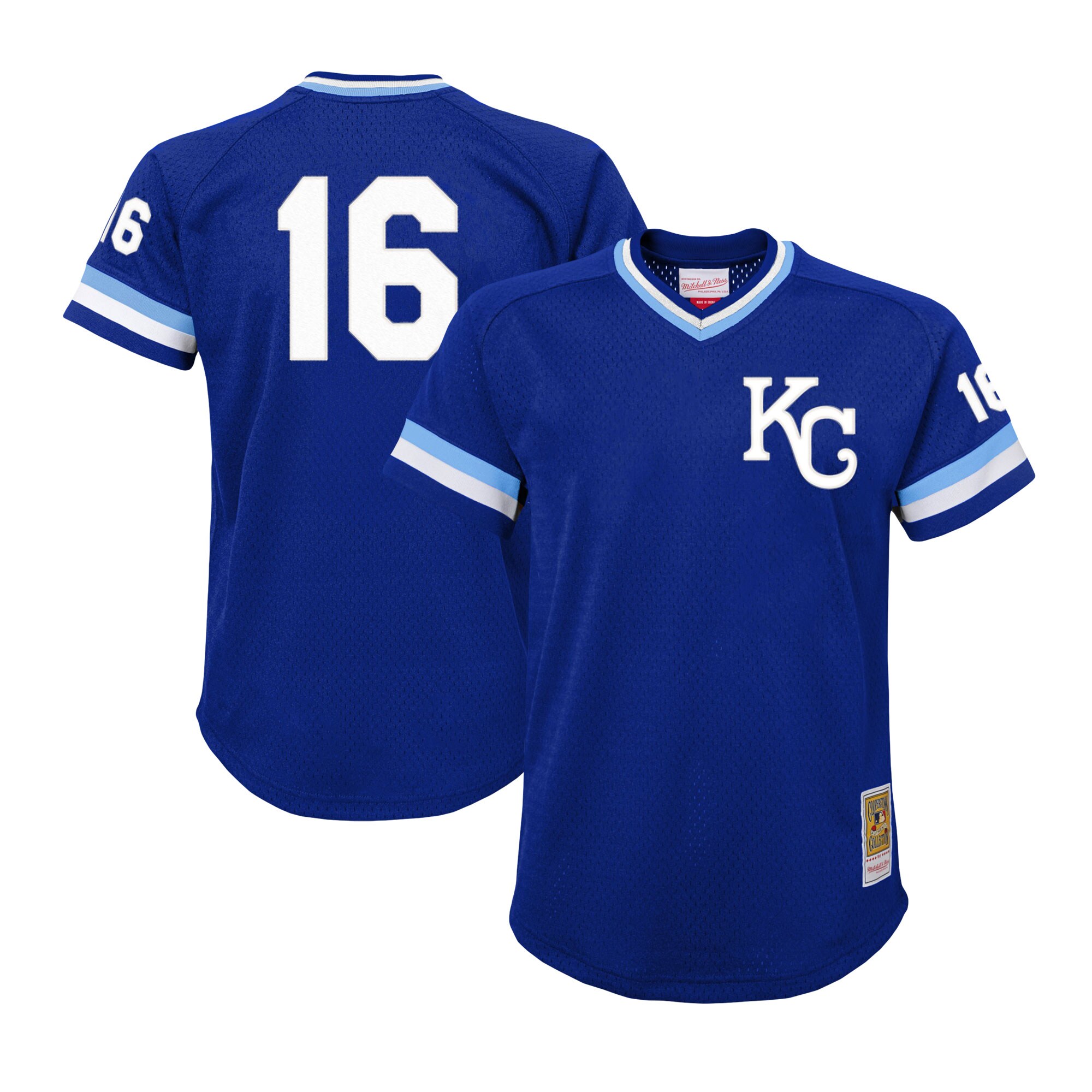 Bo Jackson Kansas City Royals Mitchell & Ness Youth Cooperstown CollectionMesh Batting Practice Jersey - Royal