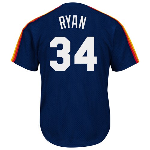 Nolan Ryan Houston Astros Mitchell & Ness 1988 Authentic Cooperstown Collection Mesh Batting Practice Jersey - Navy