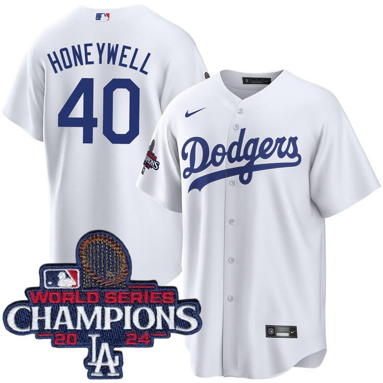 Brent Honeywell Los Angeles Dodgers Home World Series Champions Jersey