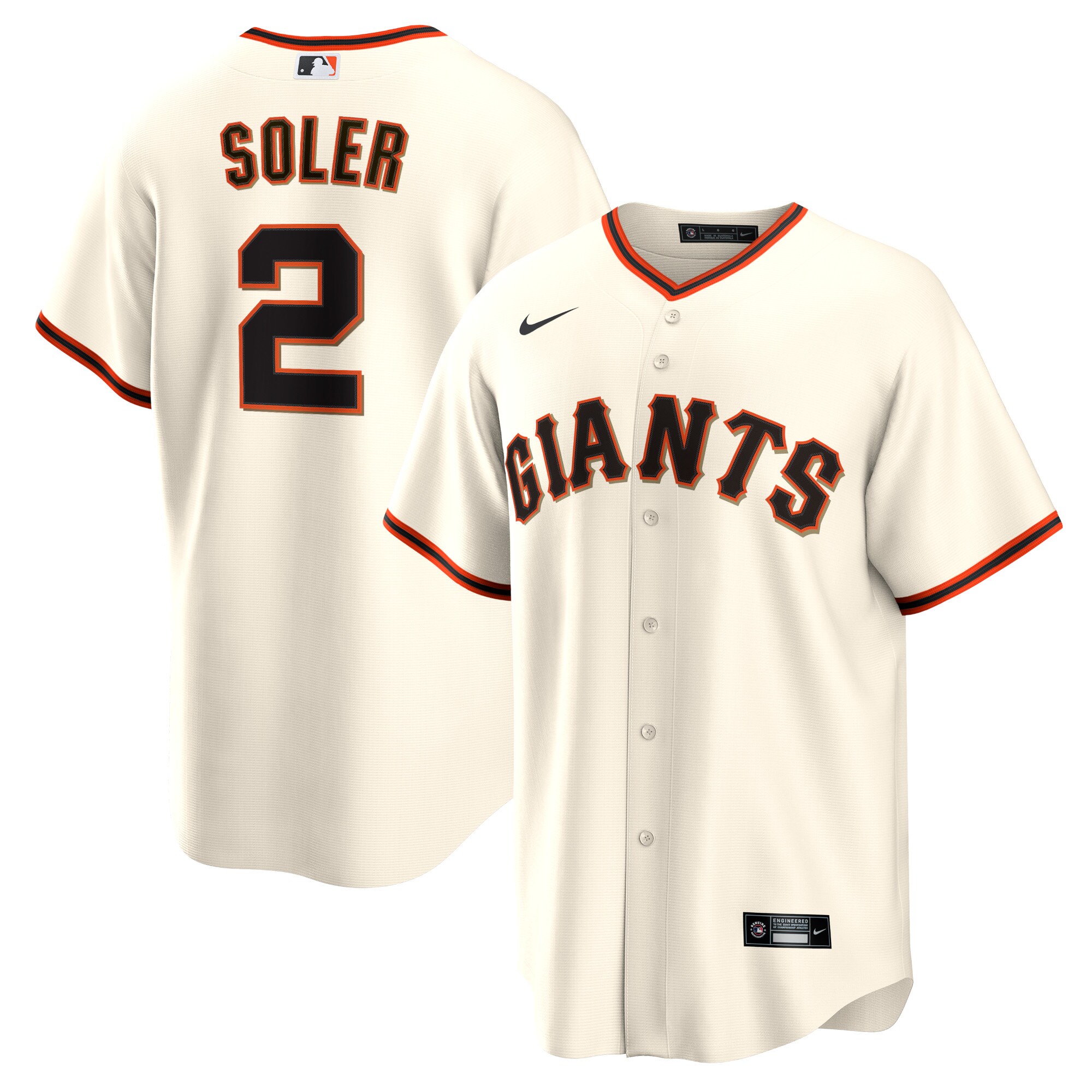 Jorge Soler San Francisco Giants  Home Replica Player Jersey - Cream