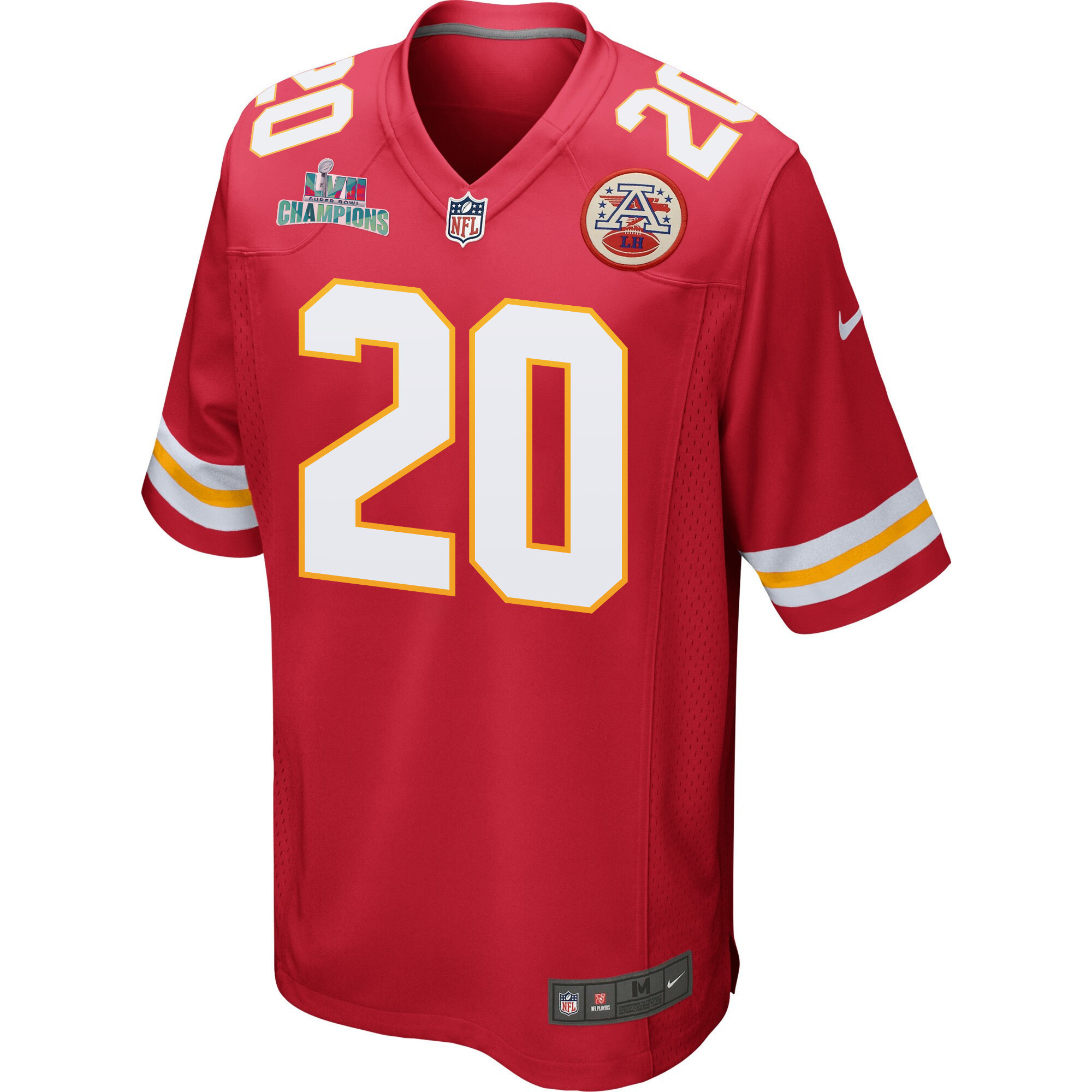 Justin Reid 20 Kansas City Chiefs Super Bowl LVII Champions Men Game Jersey - Red