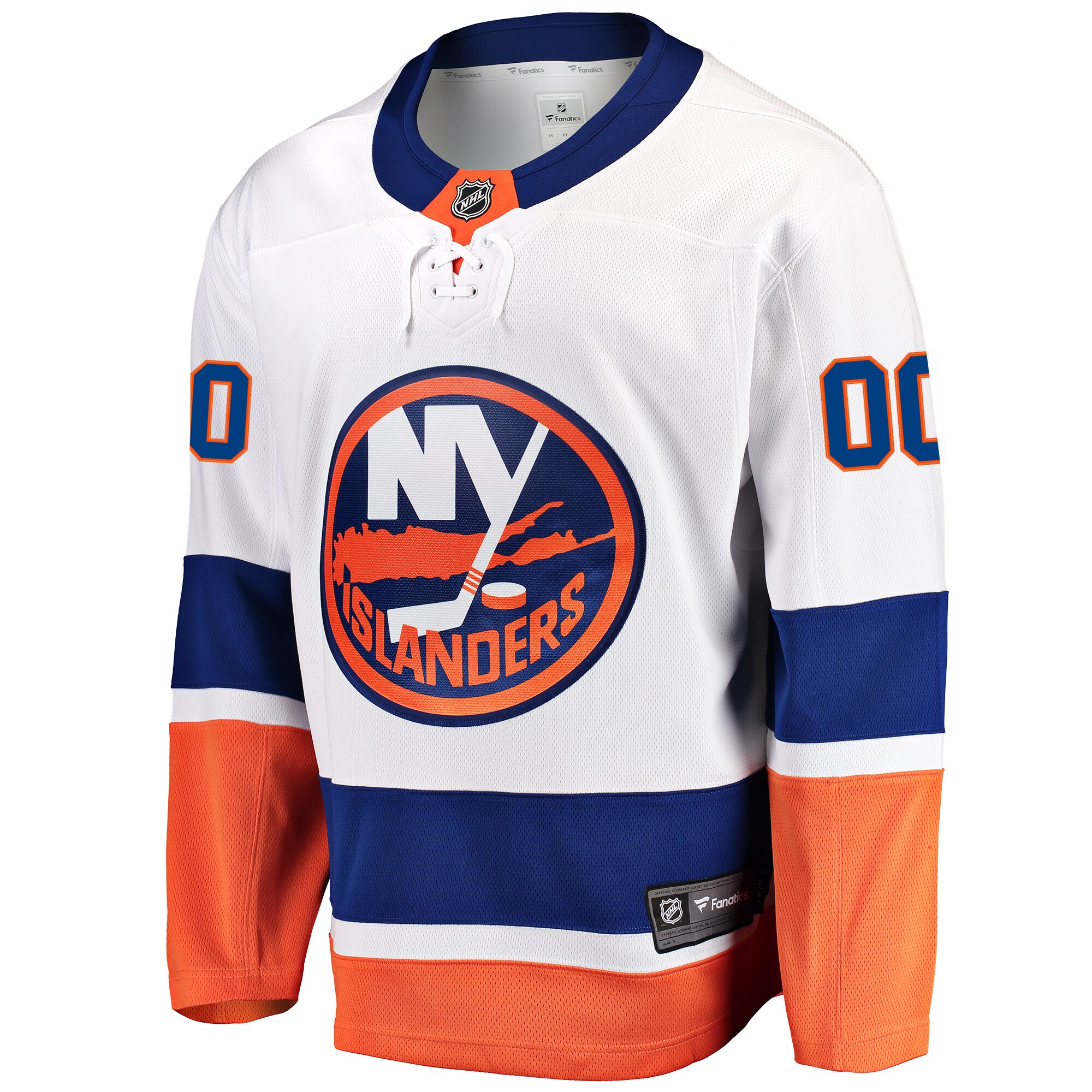 New York Islanders Fanatics Away Breakaway Custom Jersey - White