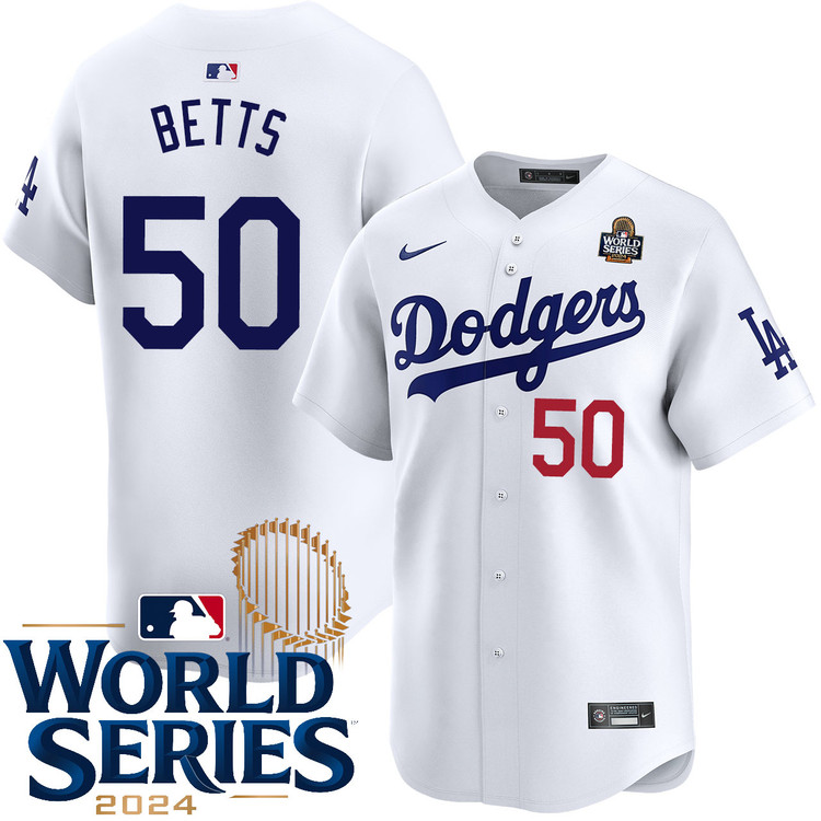 Mookie Betts Los Angeles Dodgers Youth Home Limited World Series Jersey