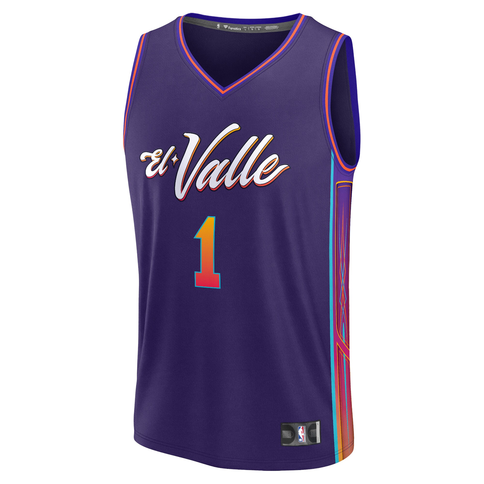 Devin Booker Phoenix Suns Fanatics Youth Fast Break Jersey - Purple - City Edition
