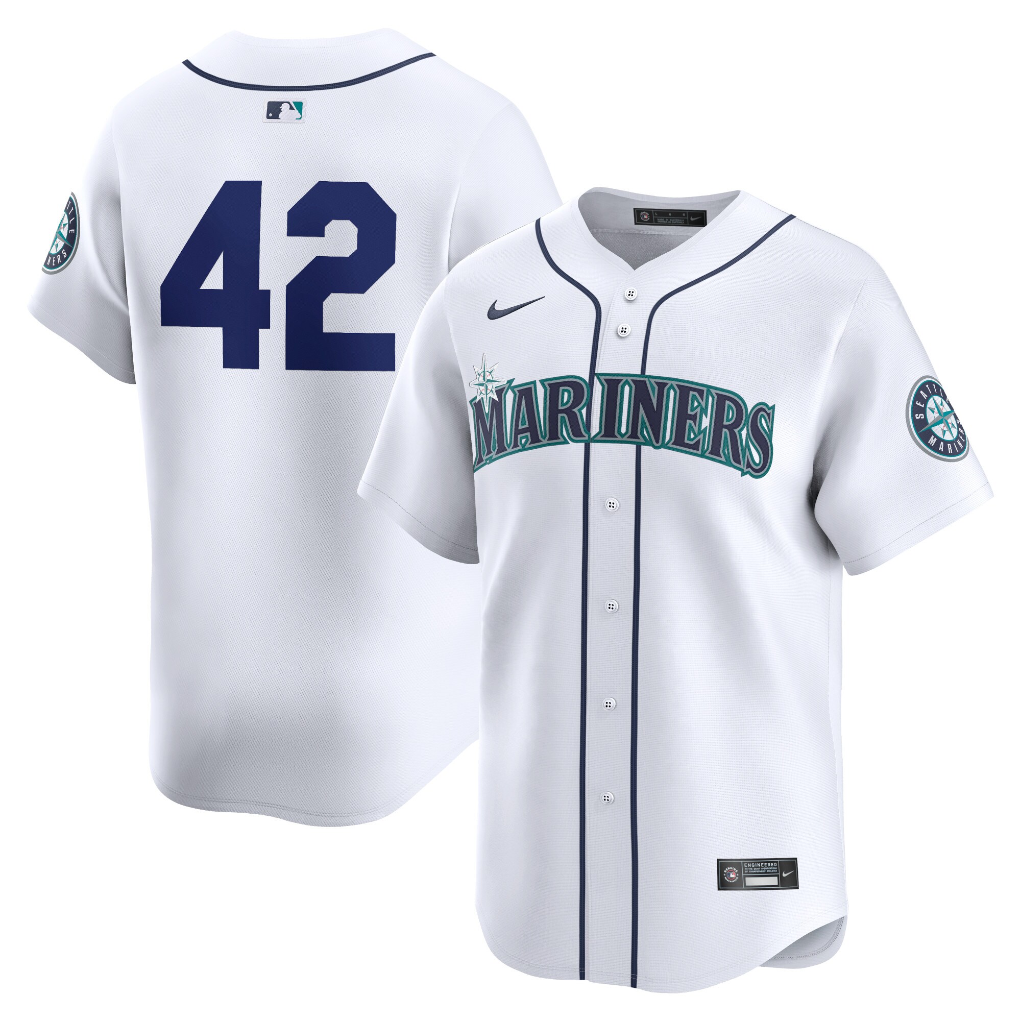 Seattle Mariners  2024 Jackie Robinson Day Home Limited Jersey White