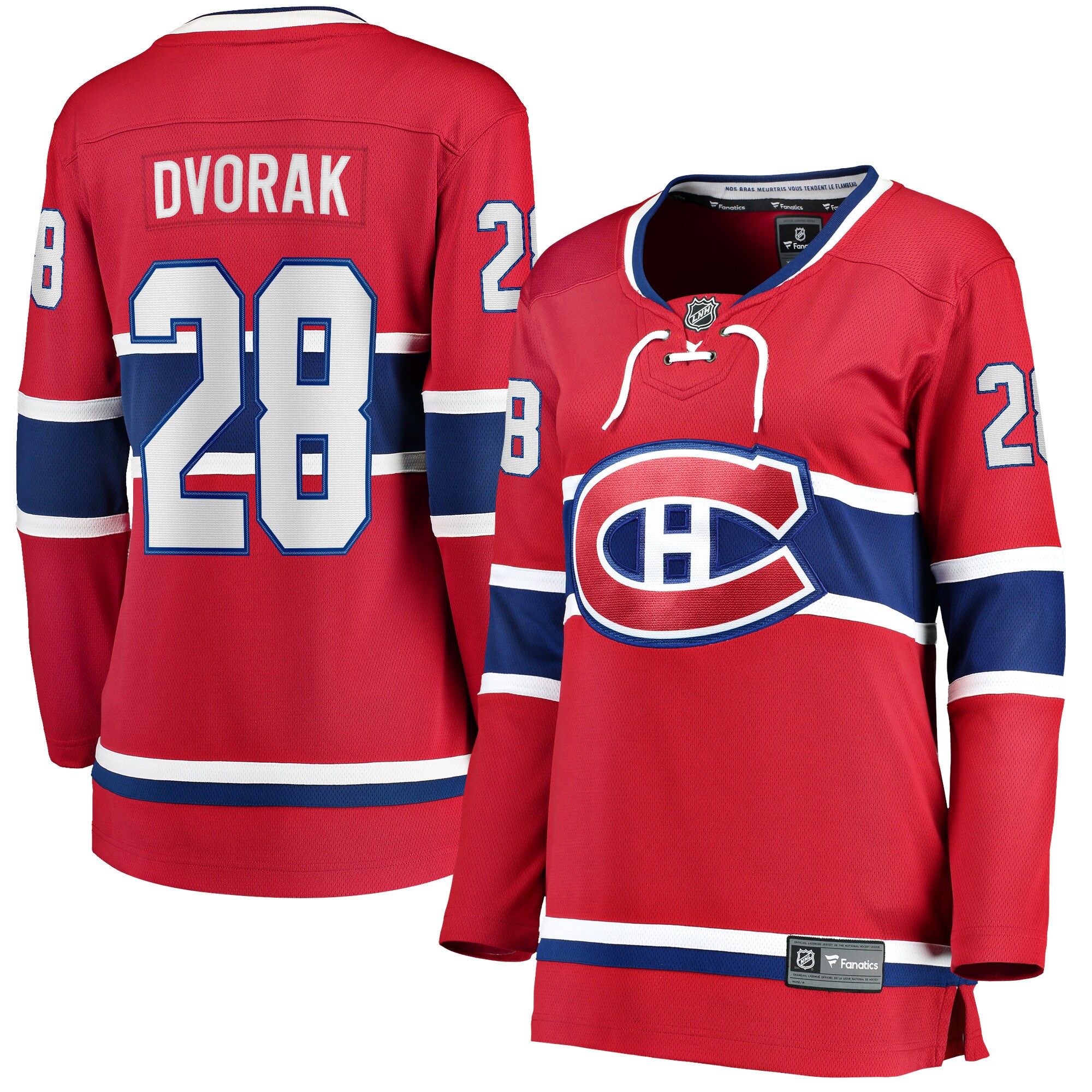 Christian Dvorak Montreal Canadiens Fanatics Women's Home Breakaway Player Jersey - Red