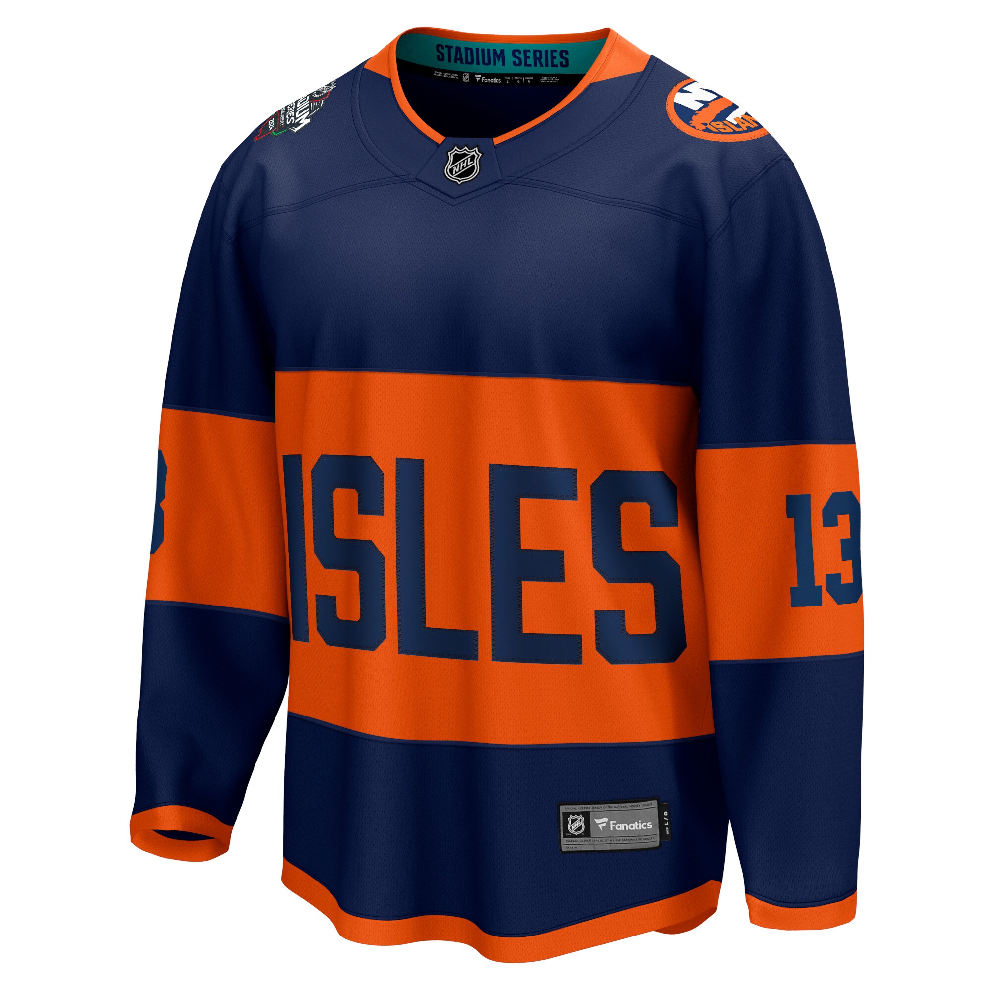 Mathew Barzal New York Islanders Fanatics 2024 NHL Stadium Series Breakaway Player Jersey Navy