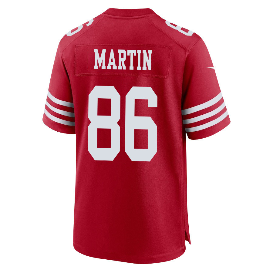 Tay Martin 86 San Francisco 49ers Super Bowl LVIII Patch Game Men Jersey - Scarlet