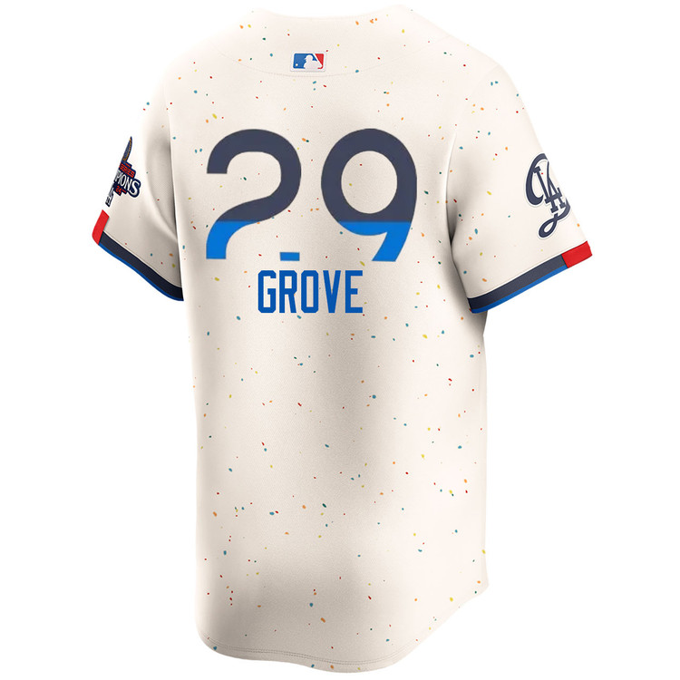 Michael Grove Los Angeles Dodgers City Connect Limited World Series Champions Jersey