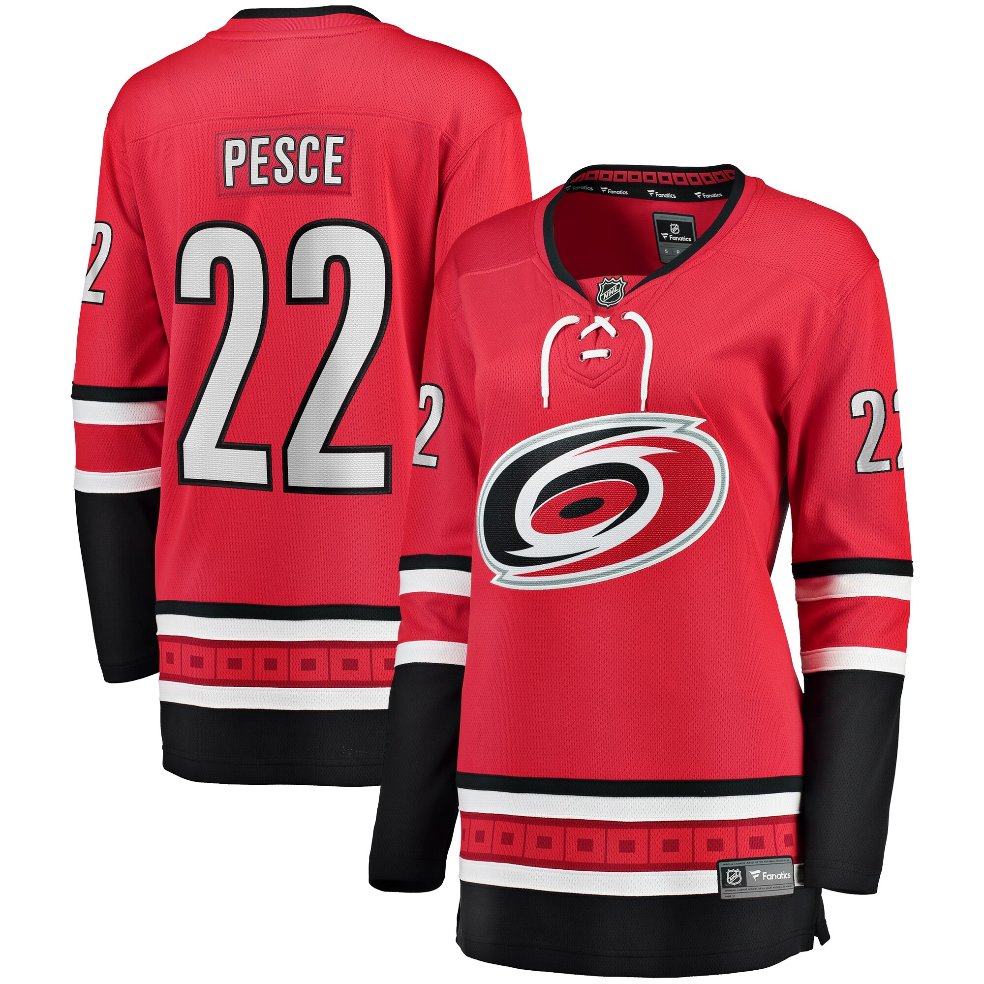 Brett Pesce Carolina Hurricanes Fanatics Women's Alternate Breakaway Player Jersey - Red