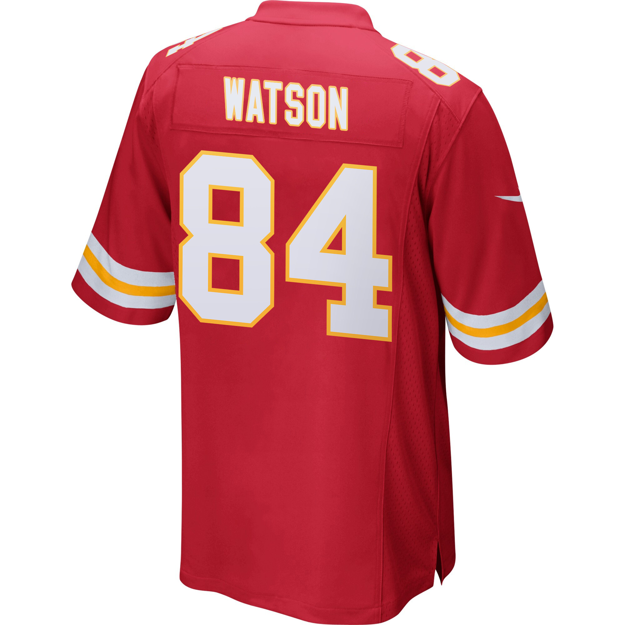 Justin Watson 84 Kansas City Chiefs Super Bowl LIX New Orleans Patch Game Men Jersey - Red