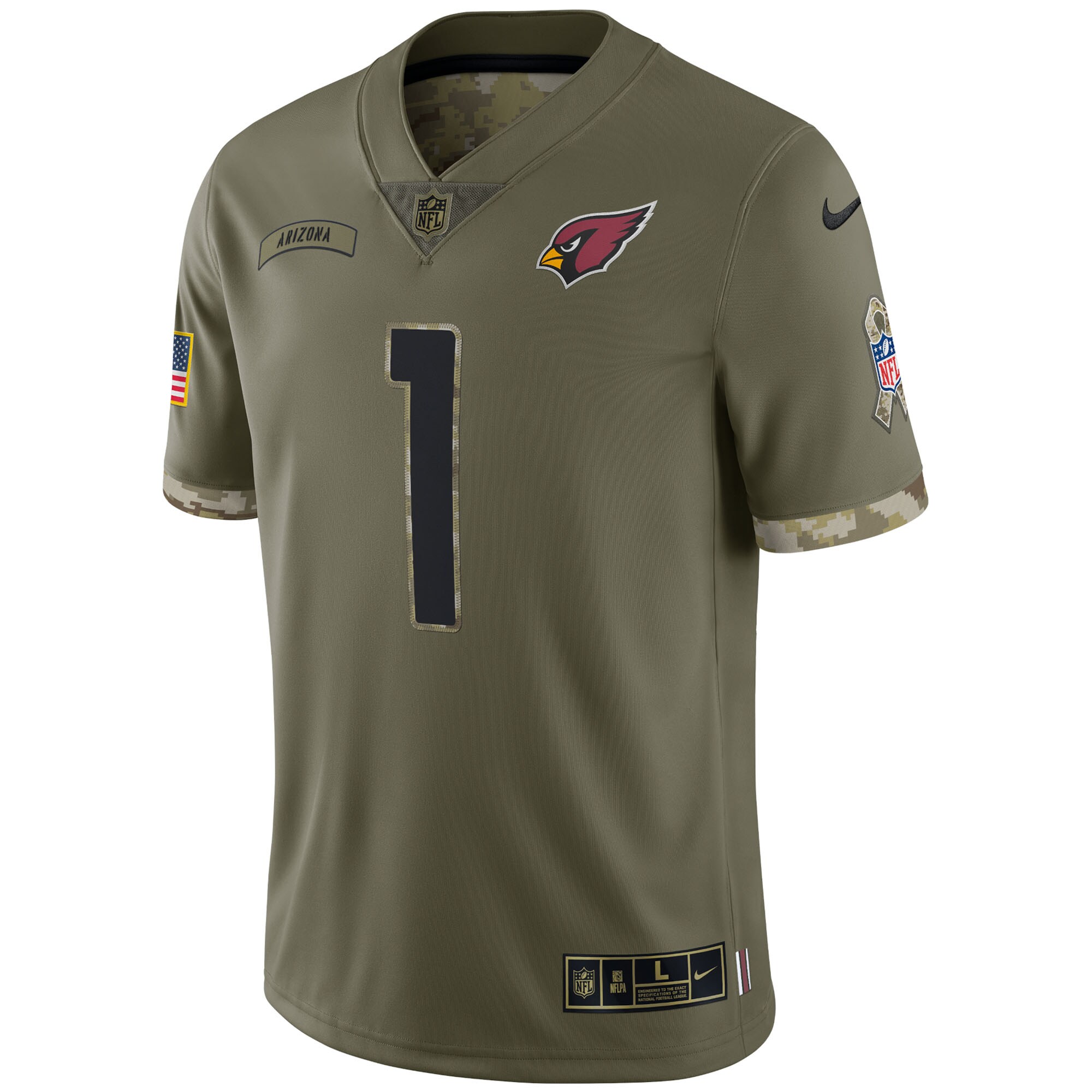 Kyler Murray Arizona Cardinals 2022 Salute To Service Limited Jersey - Olive