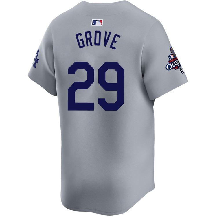 Michael Grove Los Angeles Dodgers Alternate Road Limited World Series Champions Jersey