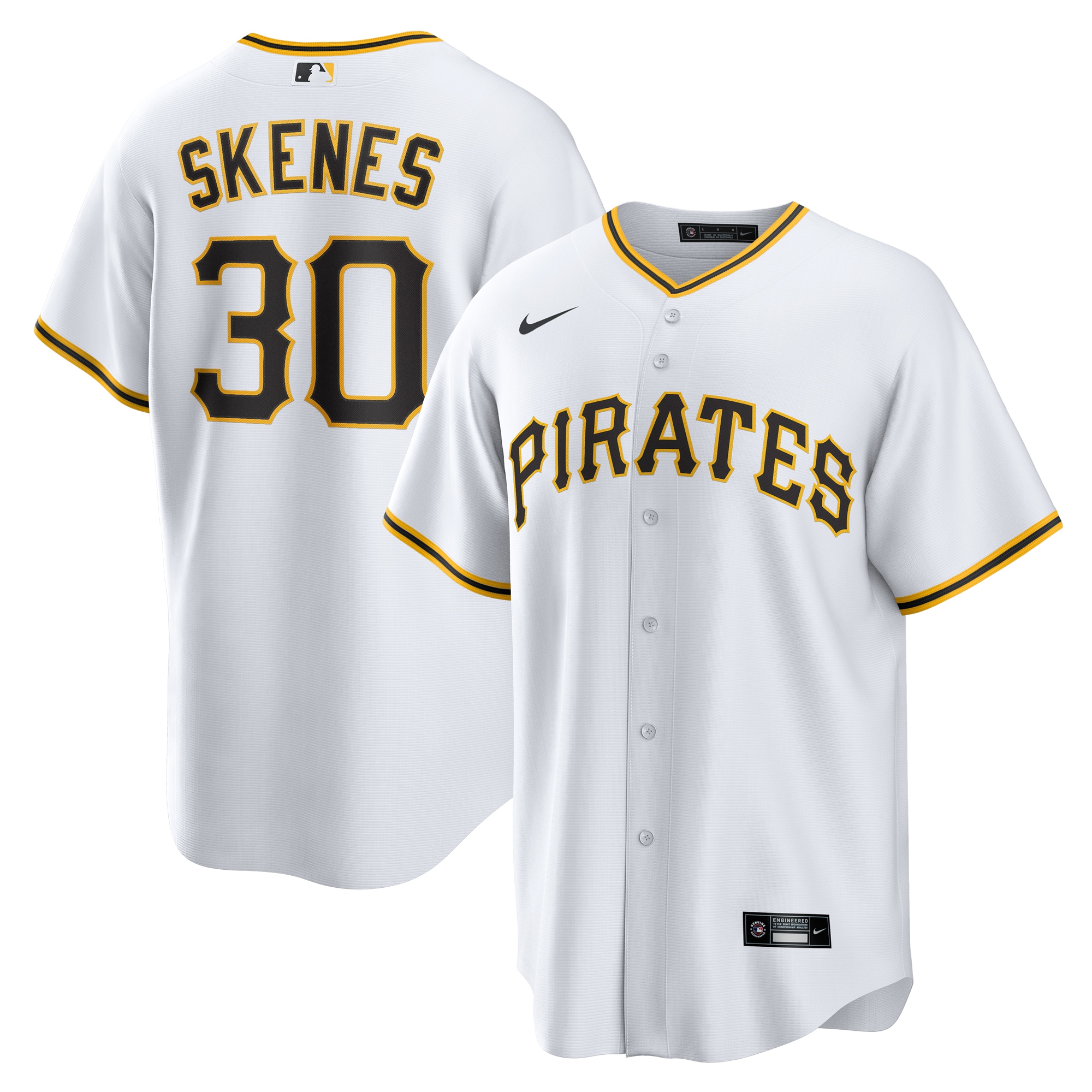 Paul Skenes Pittsburgh Pirates  Home Replica Player Jersey - White