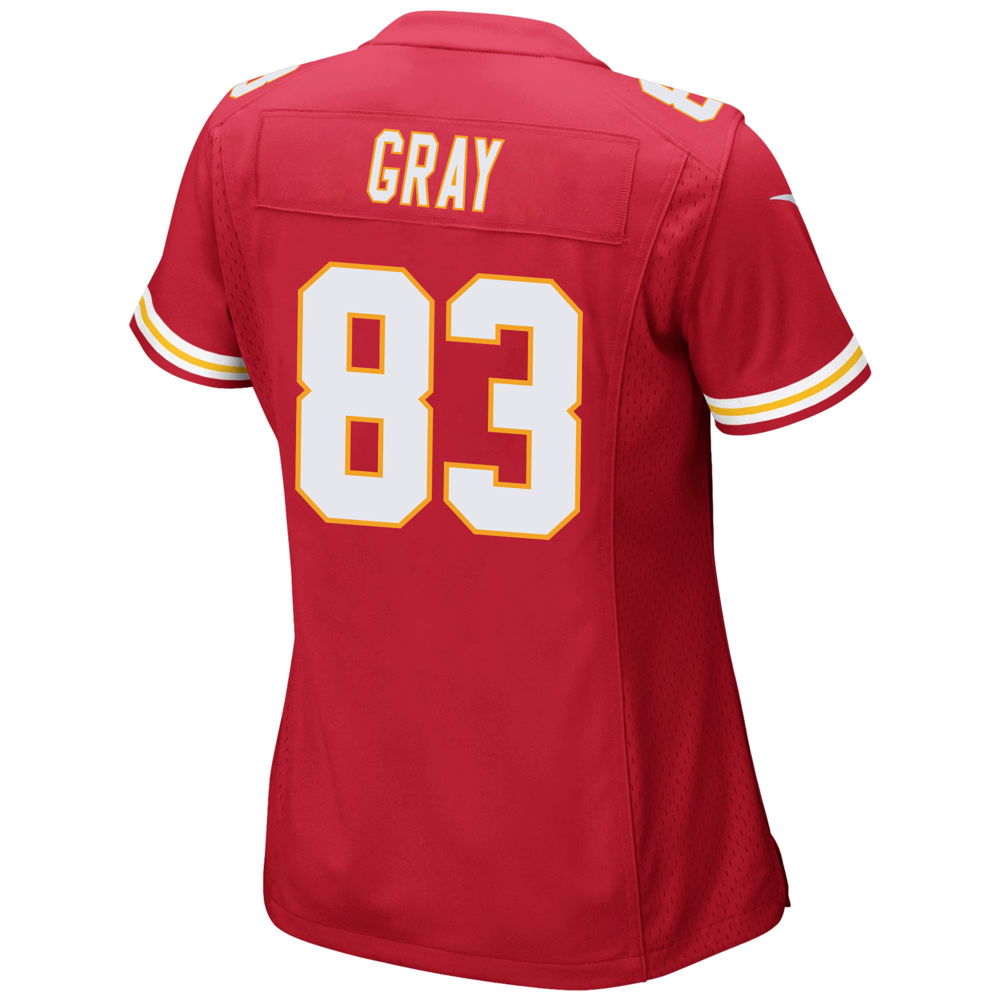 Noah Gray 83 Kansas City Chiefs Super Bowl LVII Champions 3 Stars Women Game Jersey - Red