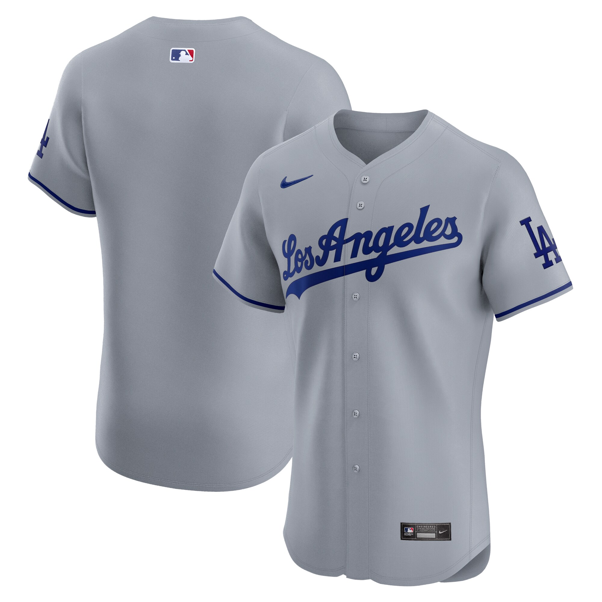 Los Angeles Dodgers  Road Vapor Premier Elite Patch Jersey - Gray