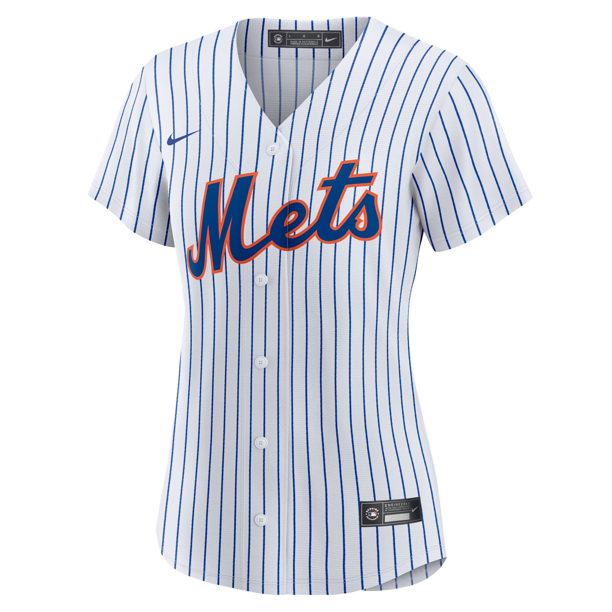 New York Mets  Women's Home Blank Replica Jersey - White