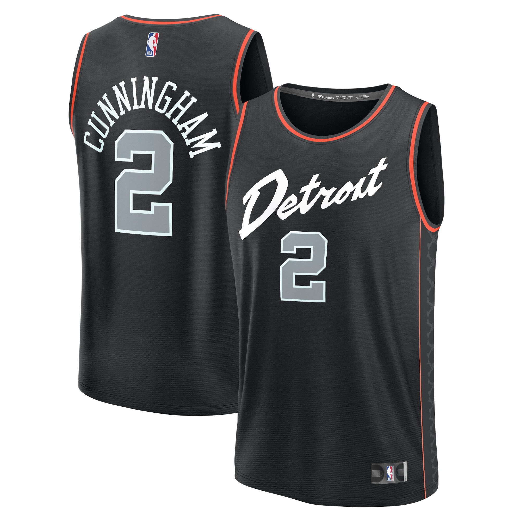 Cade Cunningham Detroit Pistons Fanatics Youth Fast Break Jersey - Black - City Edition