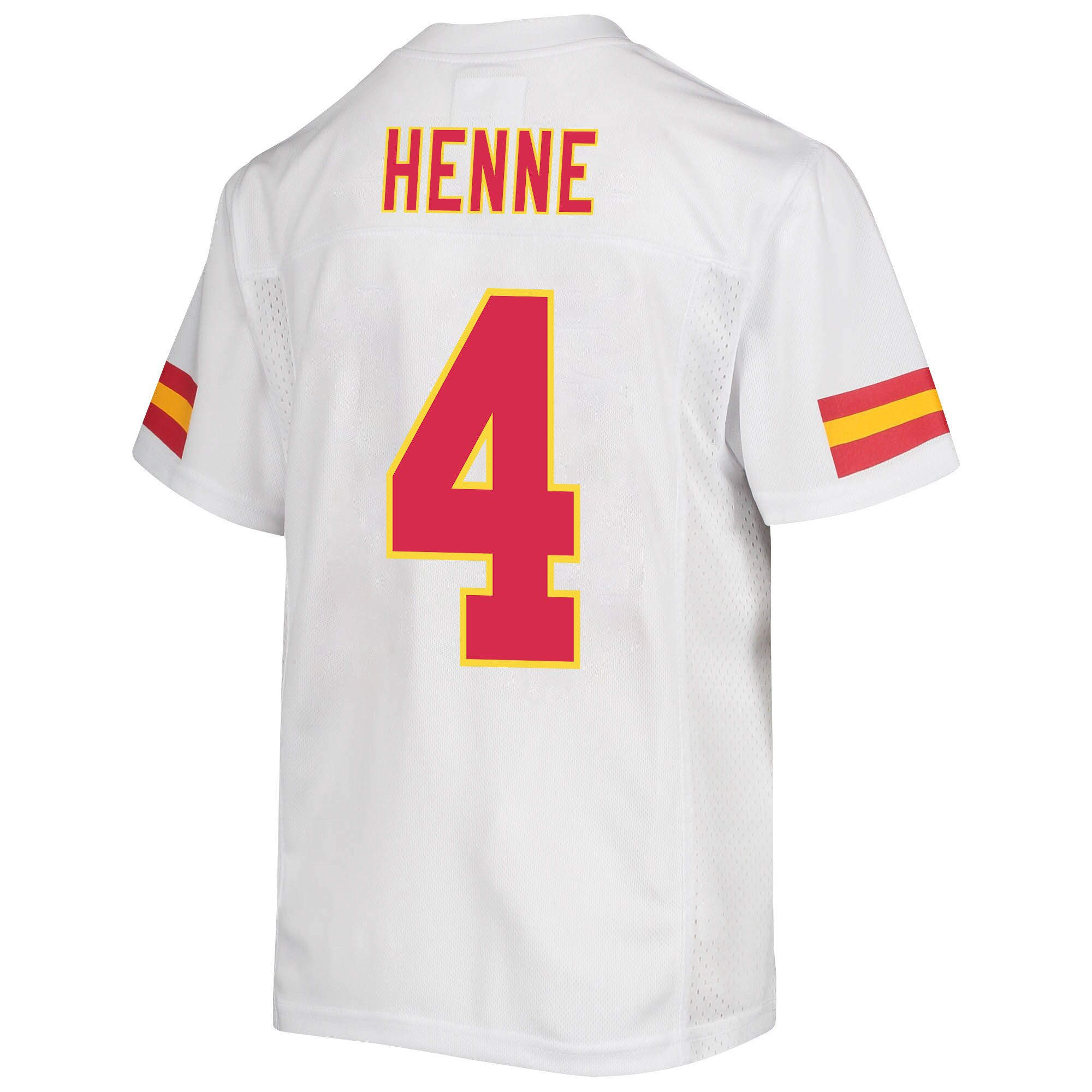 Chad Henne 4 Kansas City Chiefs Super Bowl LVII Champions Youth Game Jersey - White