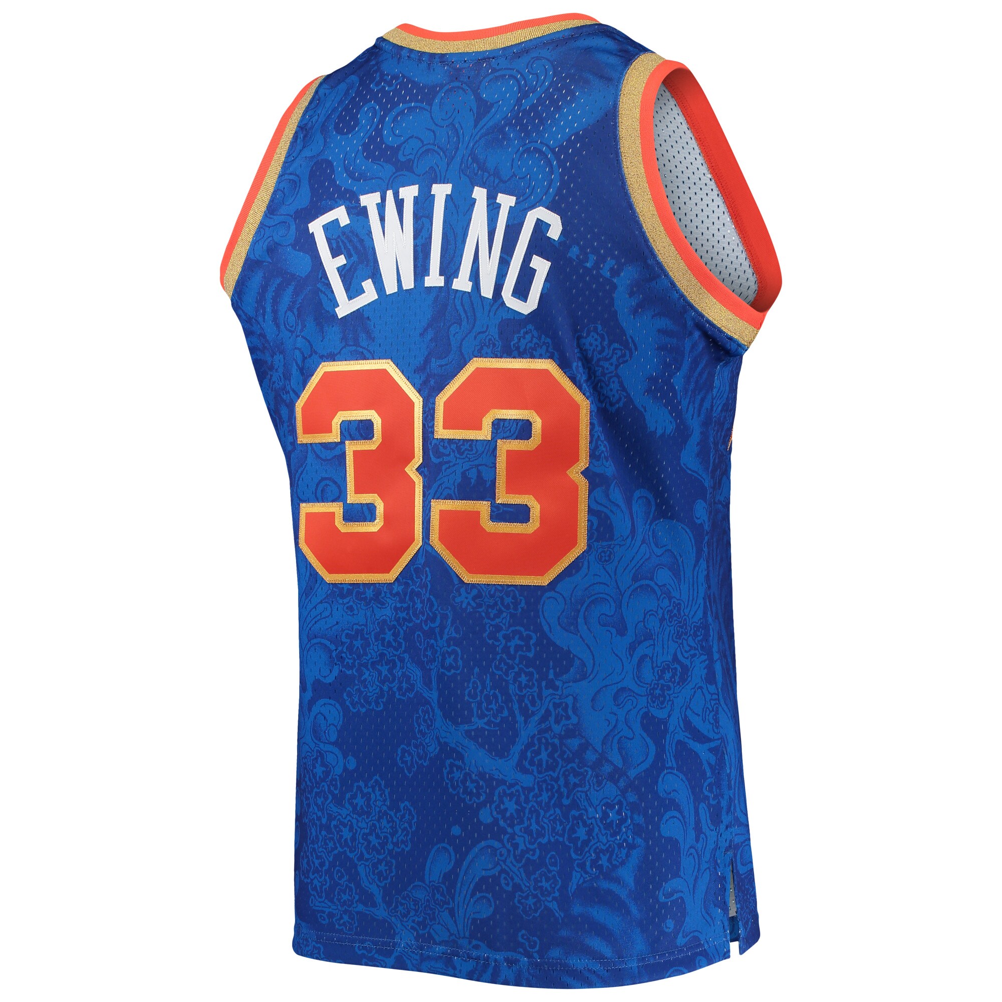 Patrick Ewing New York Knicks Mitchell & Ness Hardwood Classics 1991\/92 Lunar New Year Swingman Jersey - Blue
