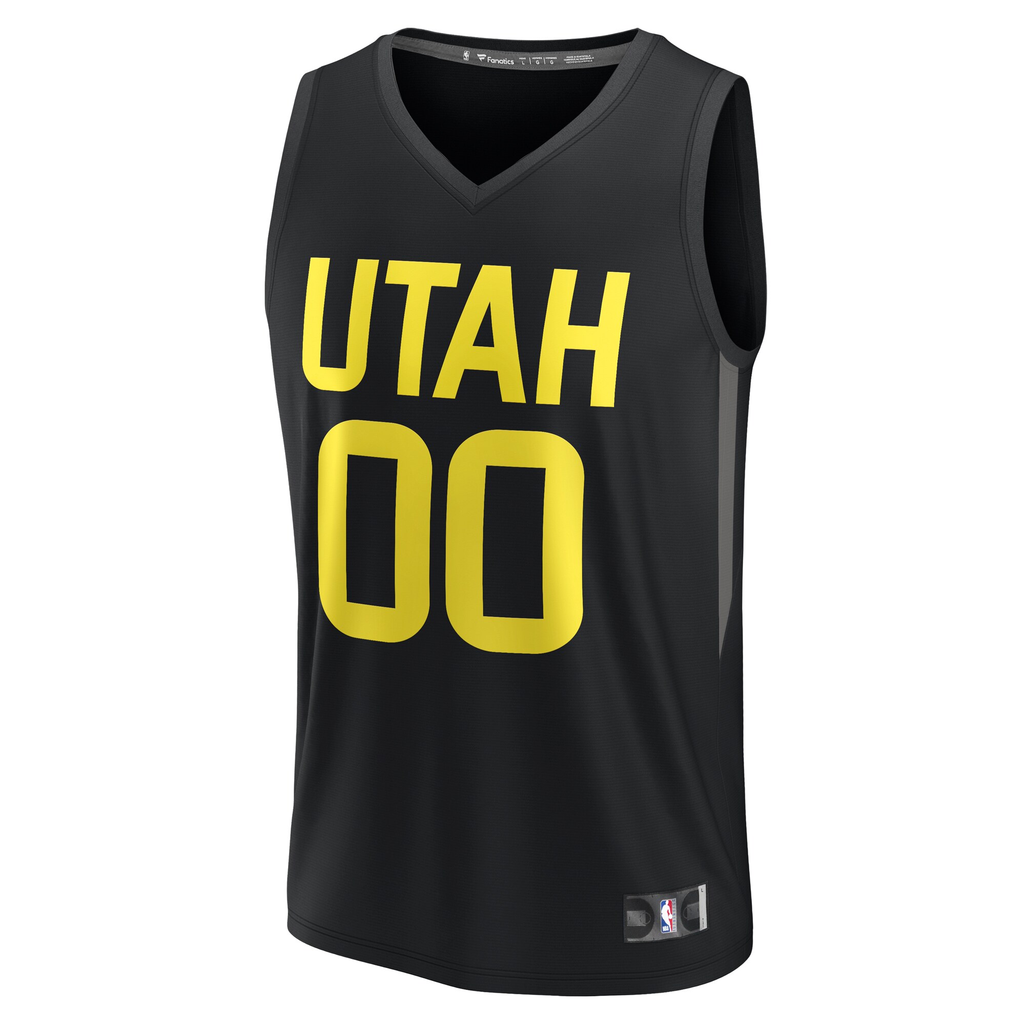 Utah Jazz Fanatics Fast Break Custom Replica Jersey - Black - Statement Edition