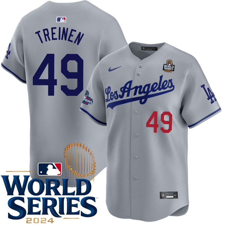 Blake Treinen Los Angeles Dodgers Road Limited World Series Jersey