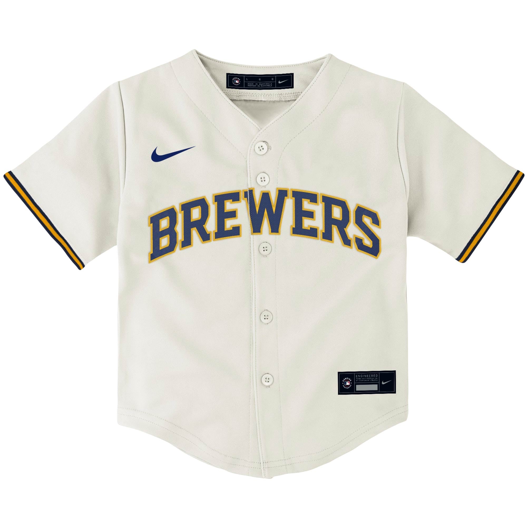 Christian Yelich Milwaukee Brewers Toddler Home Replica Player Jersey - Cream