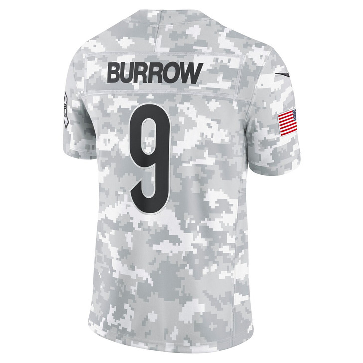 Joe Burrow Cincinnati Bengals 2024 Salute to Service Limited Jersey - Arctic Camo