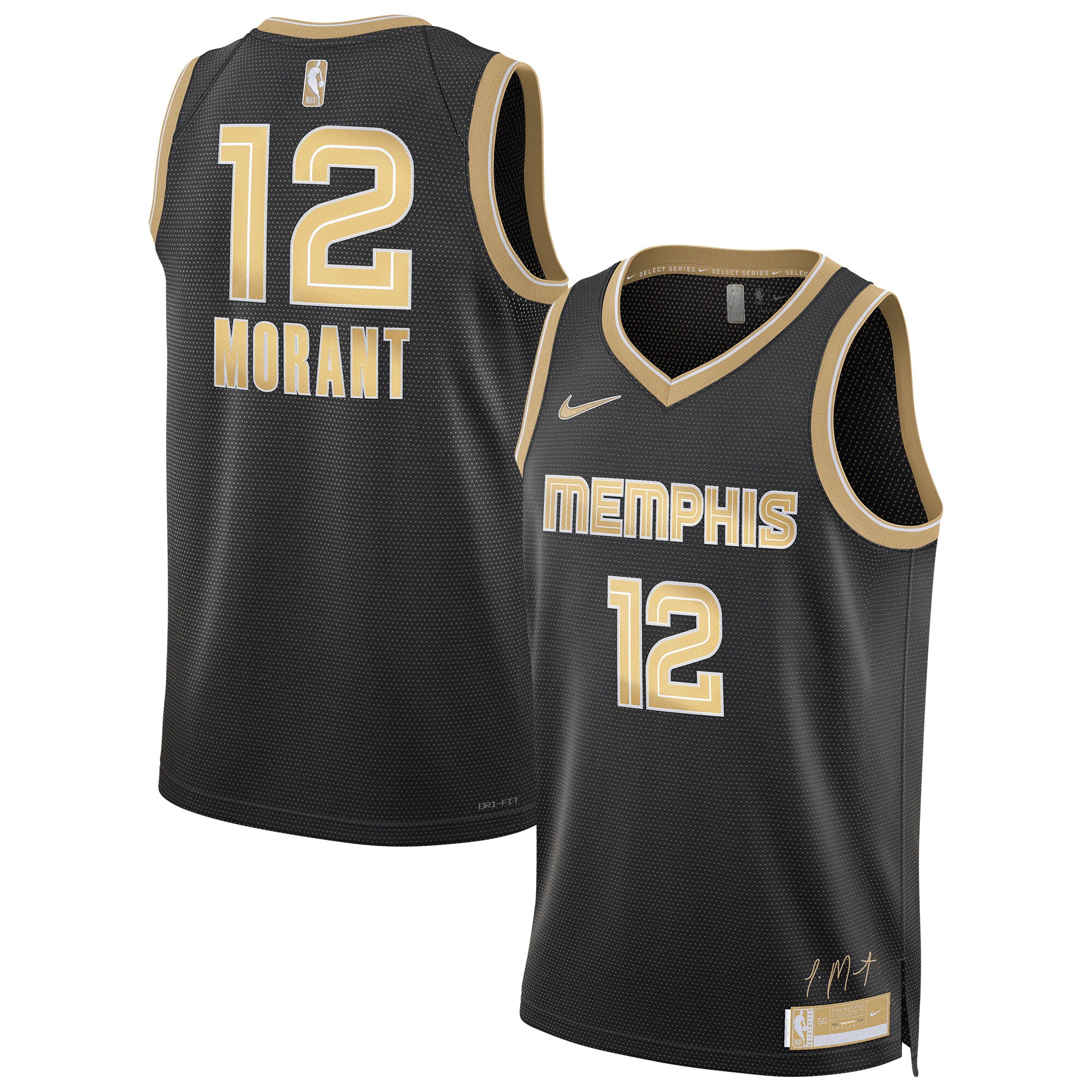 Ja Morant Memphis Grizzlies Unisex Select Series Swingman Jersey Black
