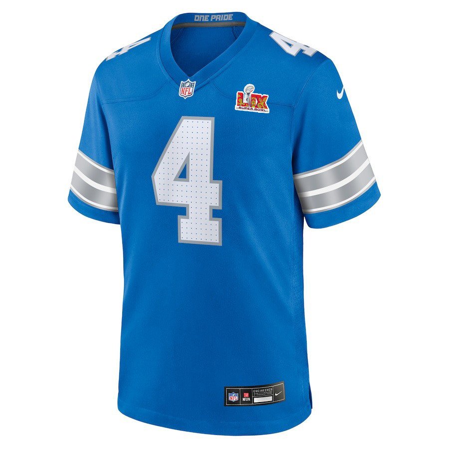 Emmanuel Moseley #4 Detroit Lions Super Bowl LIX Jersey - Men's - Blue
