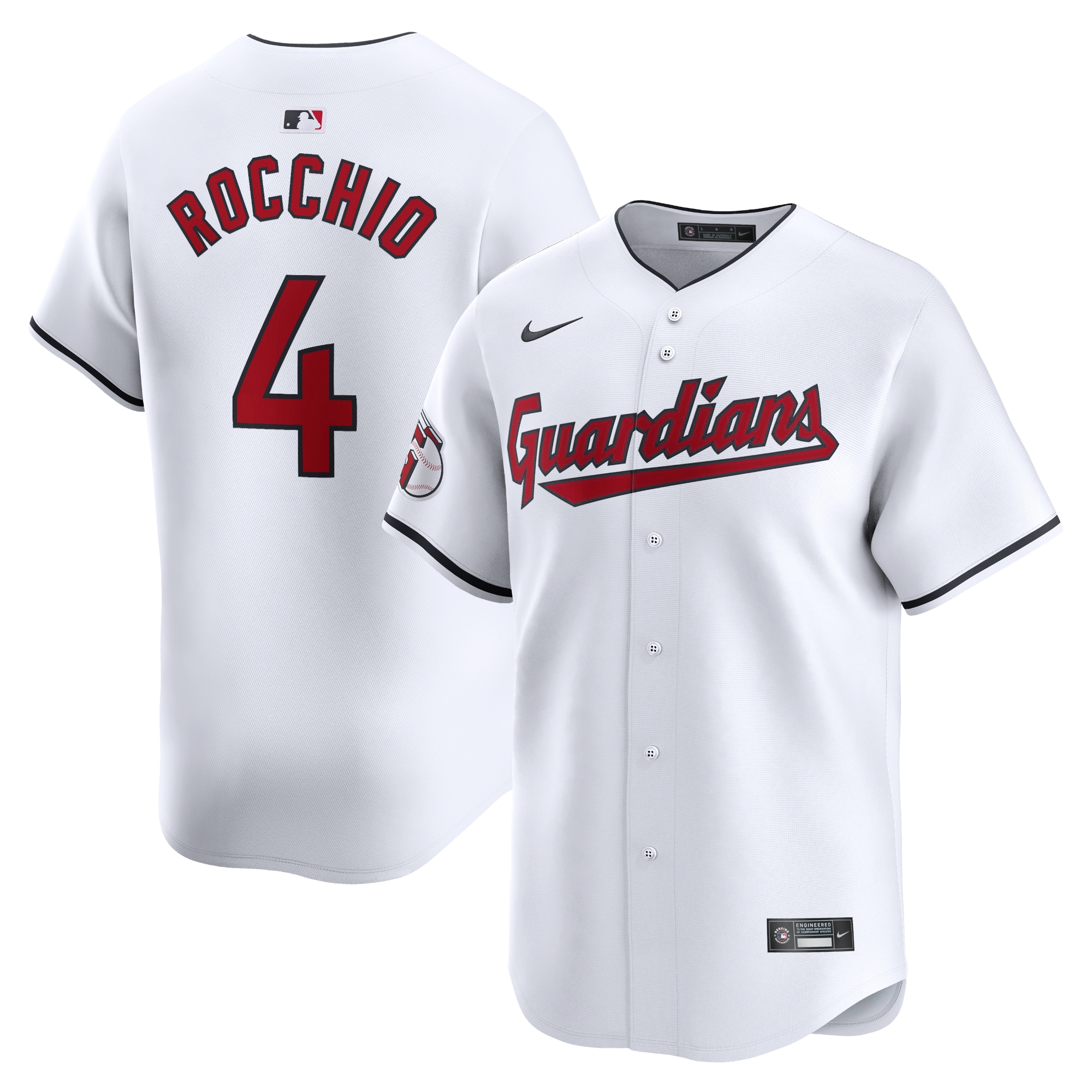 Brayan Rocchio Cleveland Guardians  Home Limited Player Jersey - White