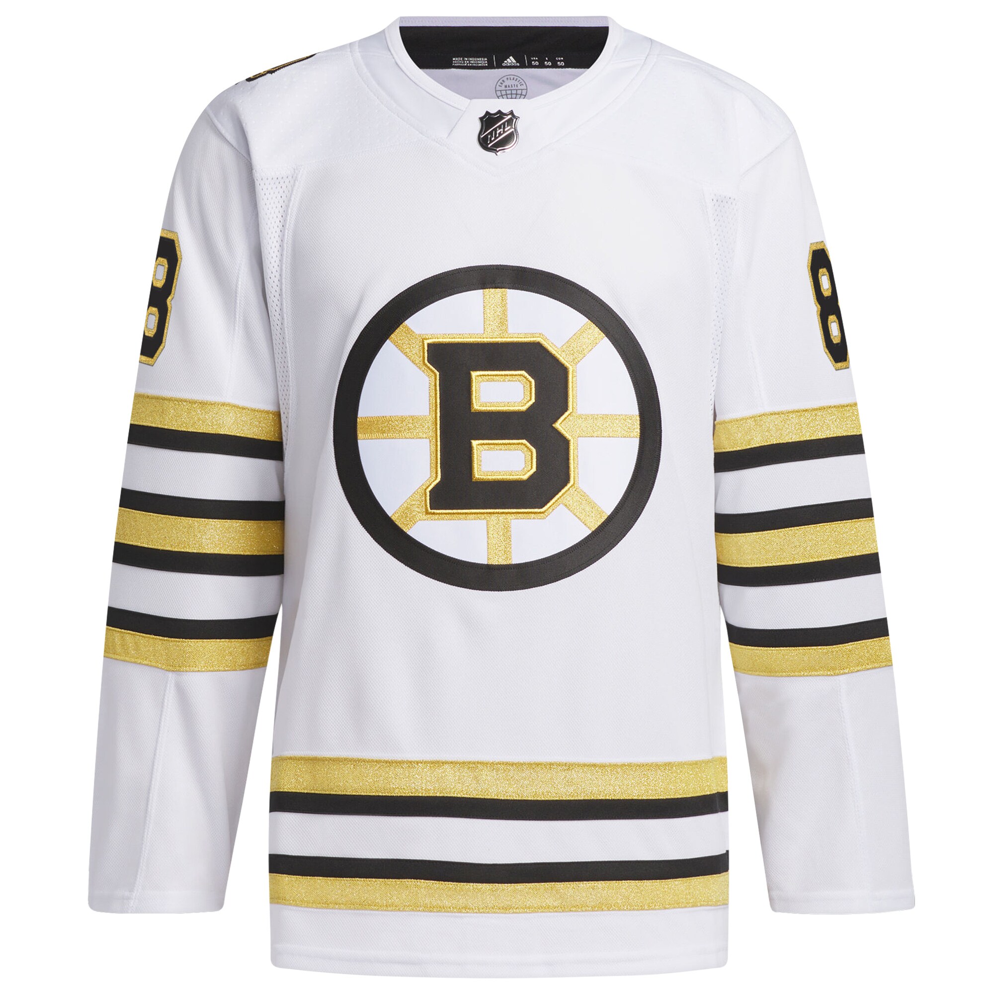 David Pastrnak Boston Bruins adidas Primegreen 100th Anniversary Authentic Player Jersey - White