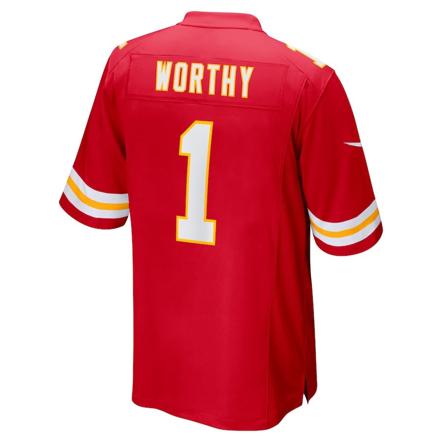Xavier Worthy #1 Kansas City Chiefs Super Bowl LIX Jersey - Men's - Red