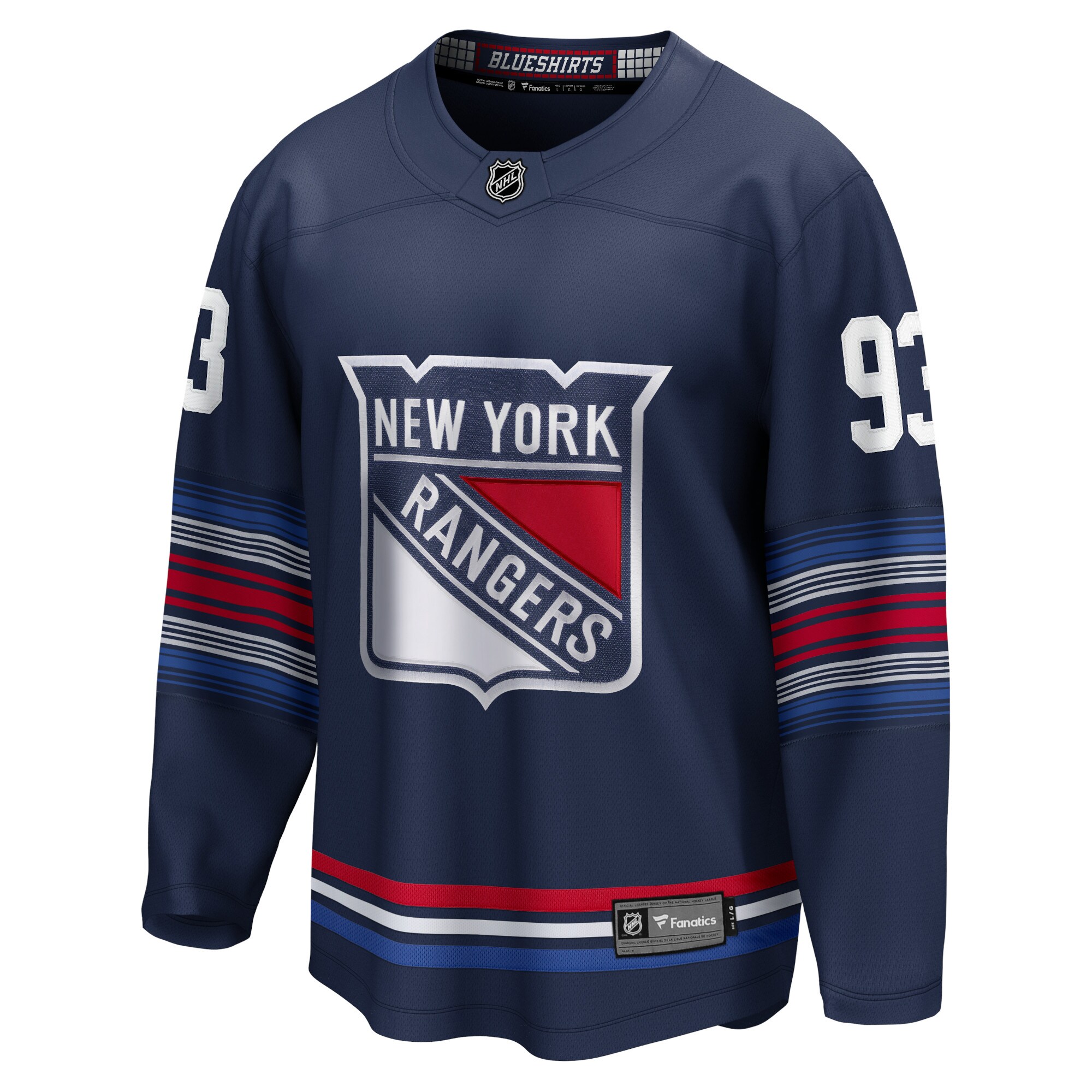 Mika Zibanejad New York Rangers Fanatics Alternate Premier Breakaway Player Jersey - Navy