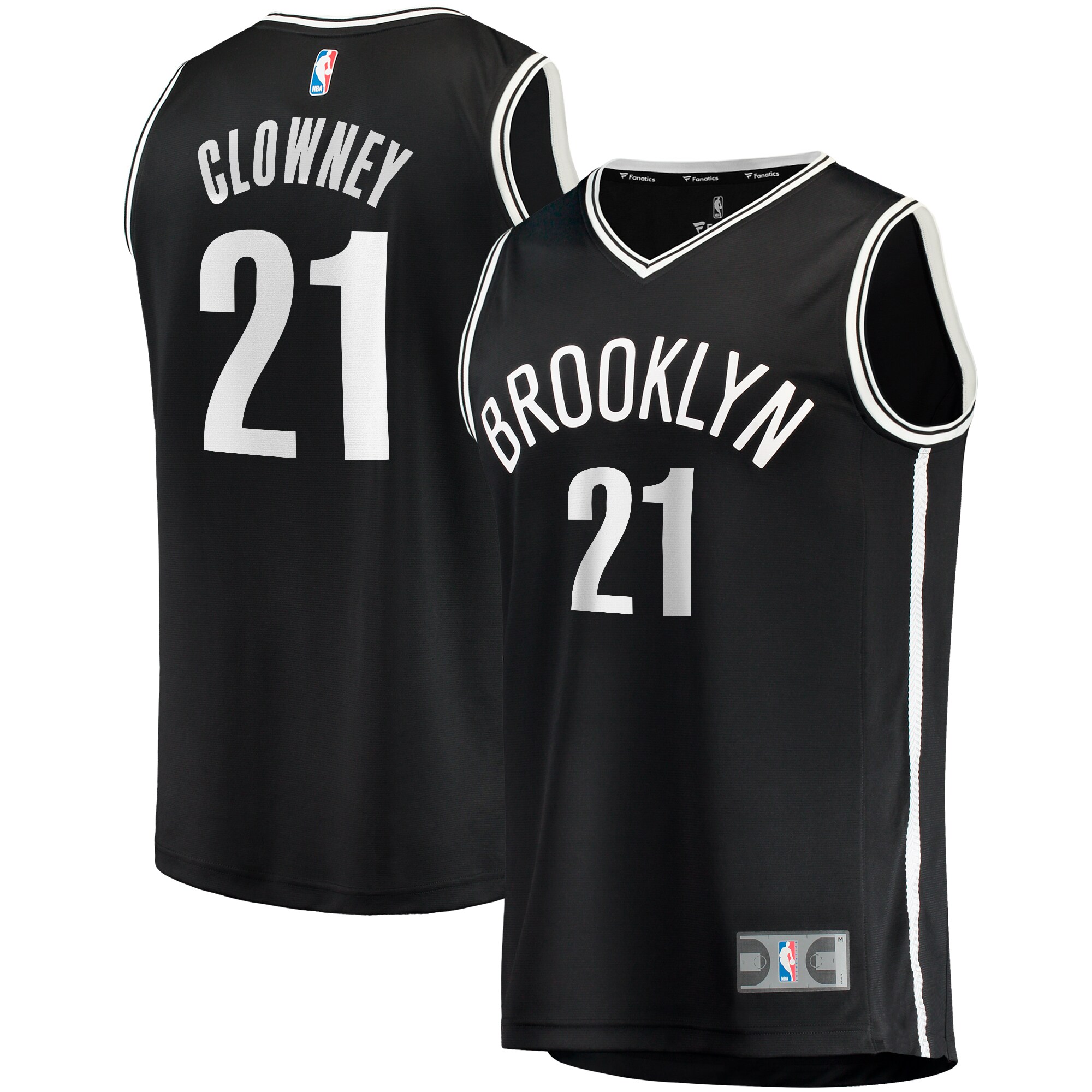 Noah Clowney Brooklyn Nets Fanatics Youth Fast Break Replica Jersey - Icon Edition - Black