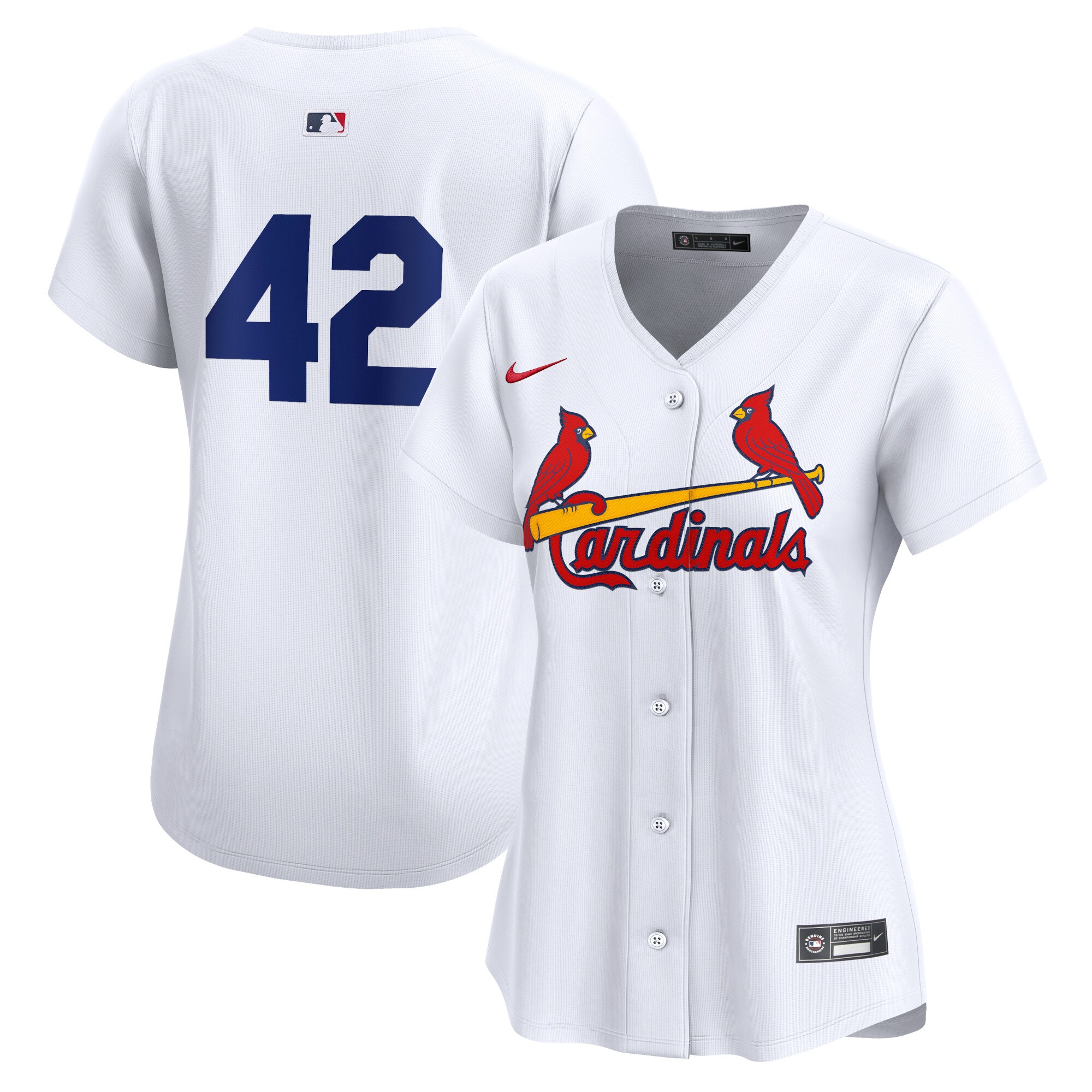St. Louis Cardinals Women's 2024 Jackie Robinson Day Home Limited Jersey White