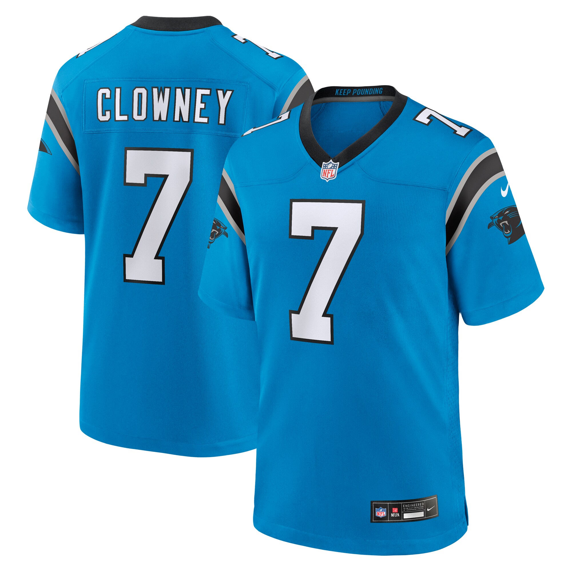 Jadeveon Clowney Carolina Panthers   Alternate Game Jersey -  Blue