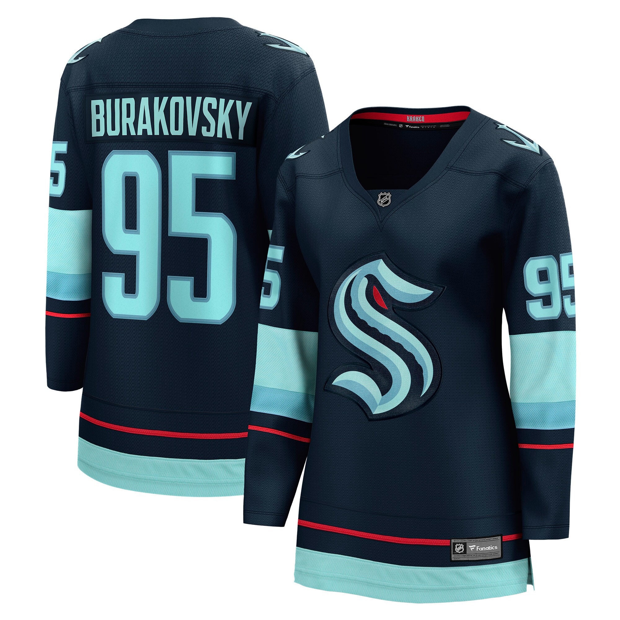 Andre Burakovsky Seattle Kraken Fanatics Women's Home Breakaway Player Jersey - Deep Sea Blue