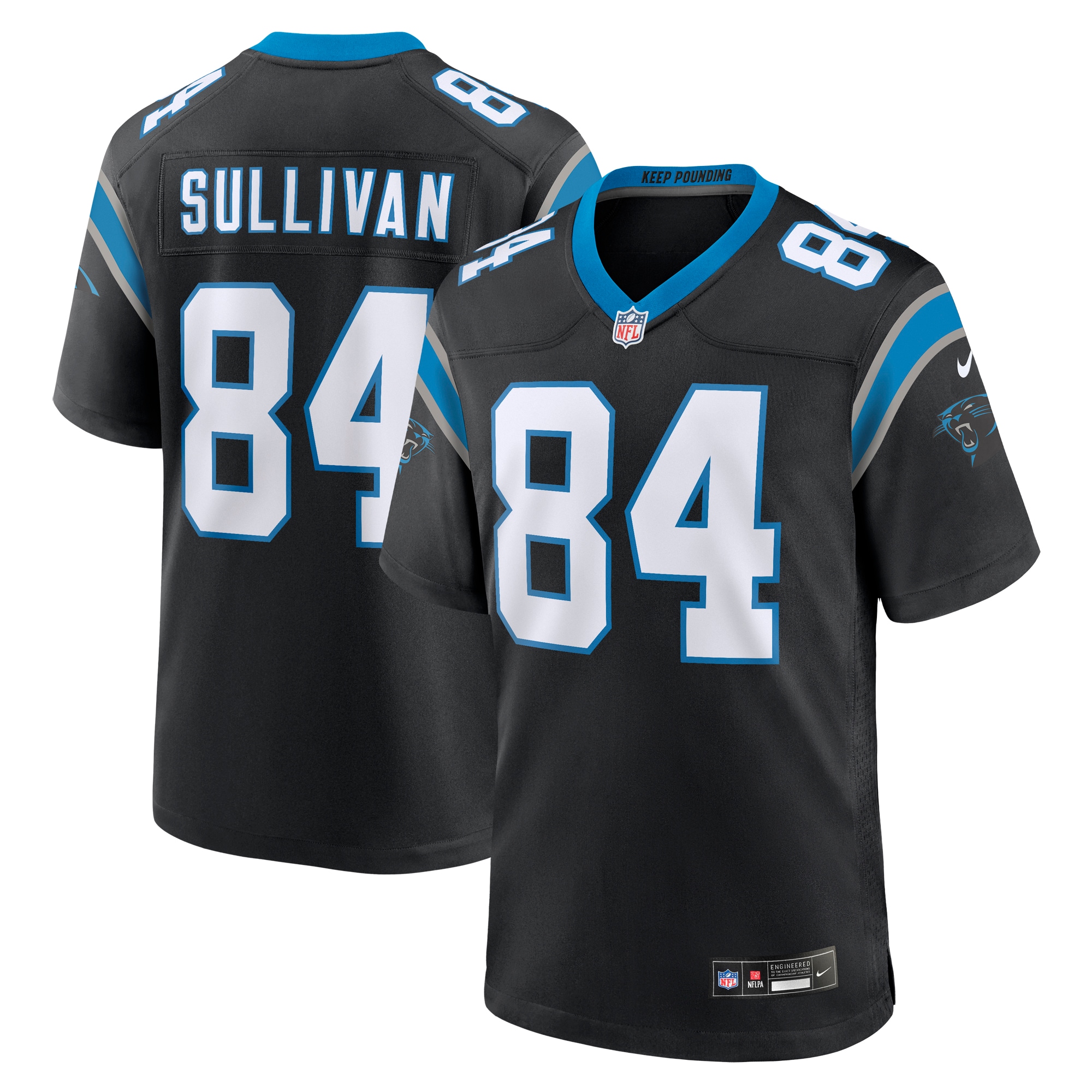 Stephen Sullivan Carolina Panthers  Team Game Jersey - Black