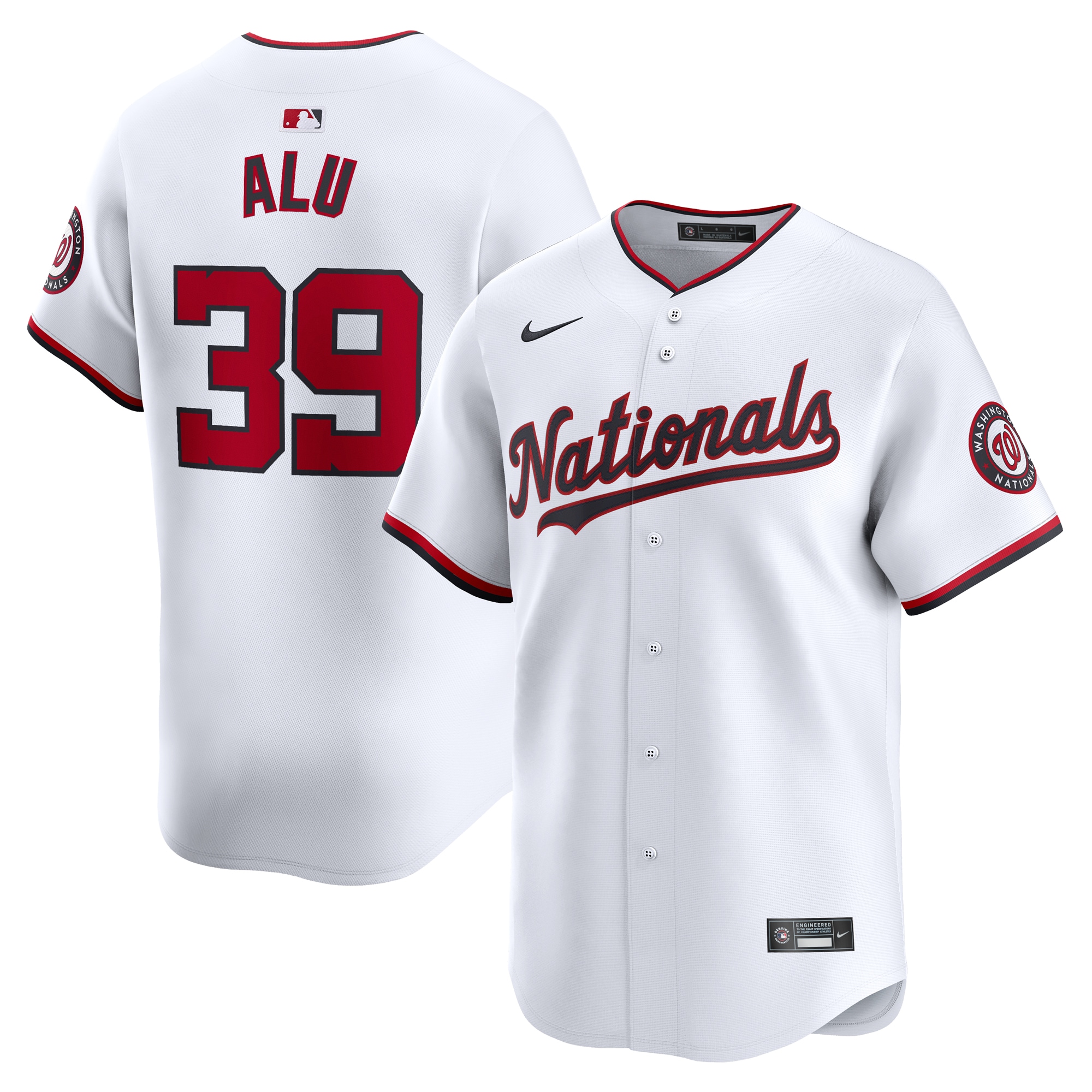 Jake Alu Washington Nationals  Home Limited Player Jersey - White