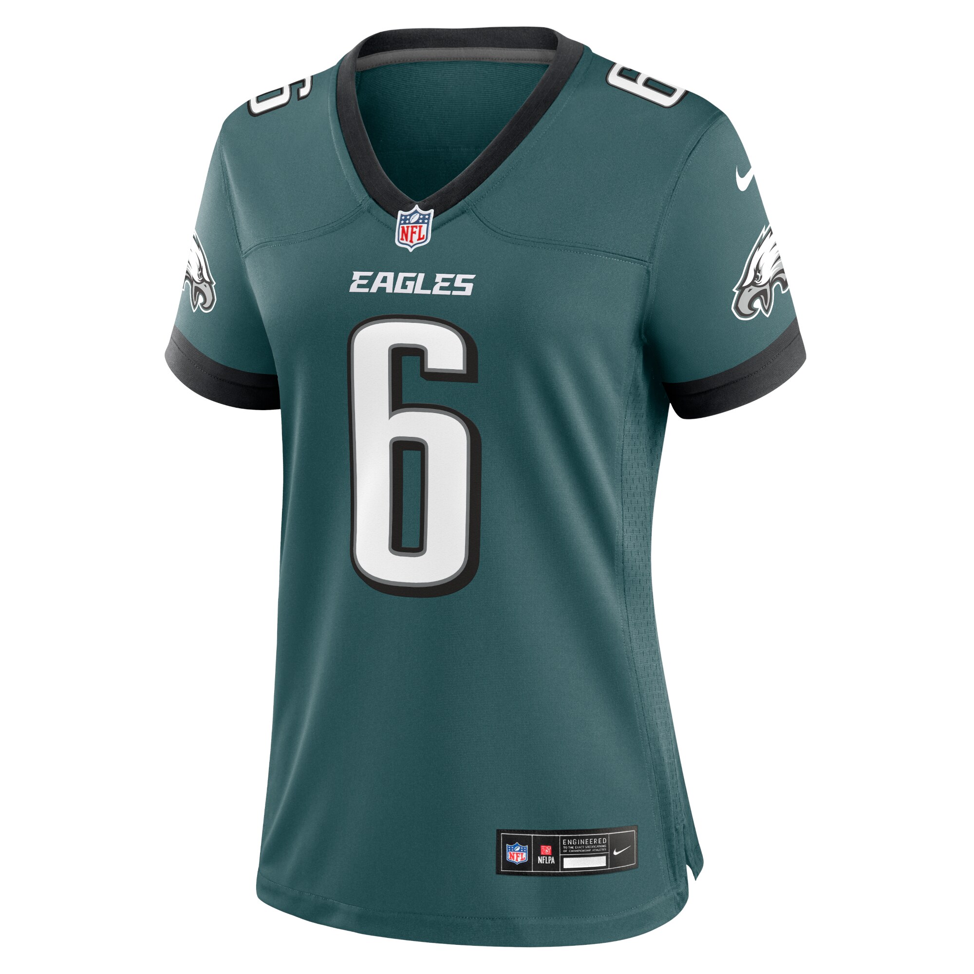 DeVonta Smith Philadelphia Eagles Women's Team Game Jersey - Midnight Green