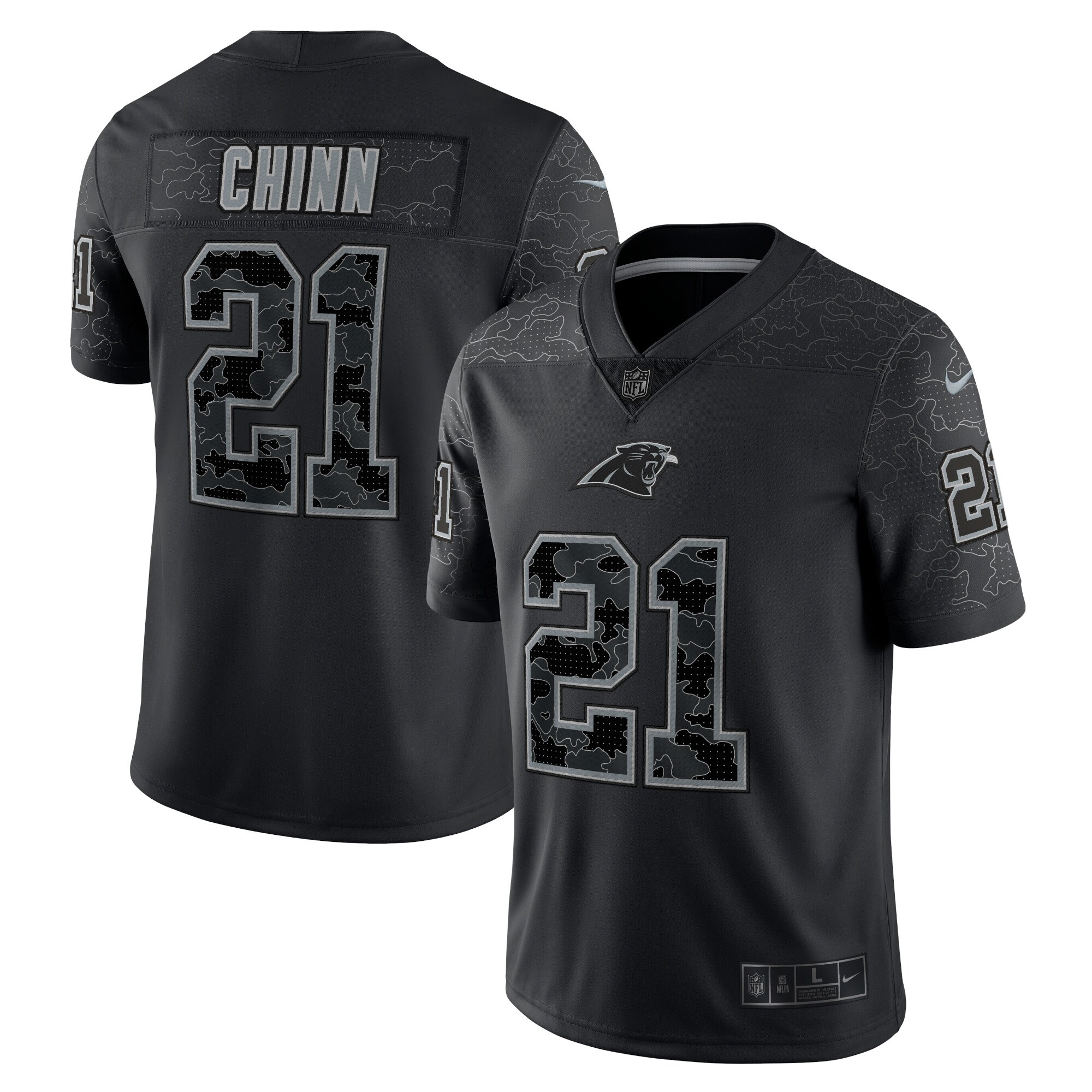 Jeremy Chinn Carolina Panthers  RFLCTV Limited Jersey - Black