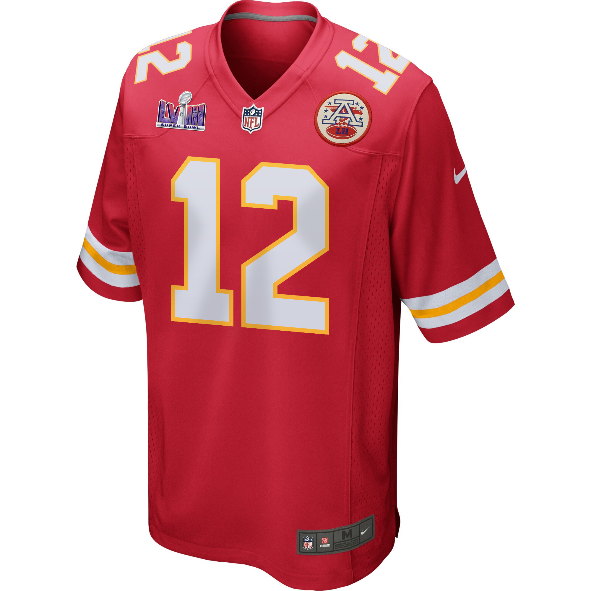Mecole Hardman 12 Kansas City Chiefs Super Bowl LVIII Patch Game Men Jersey - Red