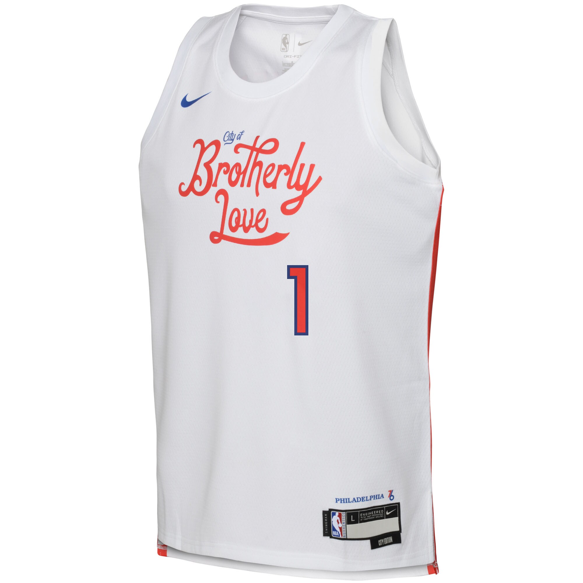 James Harden Philadelphia 76ers Youth 2022\/23 Swingman Jersey - City Edition - White